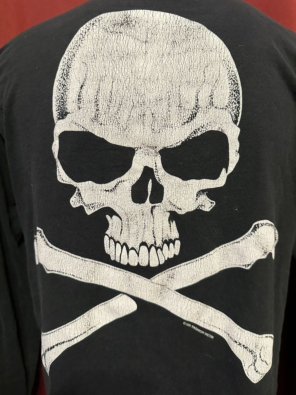 Fashion Victim × Vintage Vintage Fashion Victim Skull Shirt 90’s Crossbones Grail Size US L / EU 52-54 / 3 - 6 Thumbnail