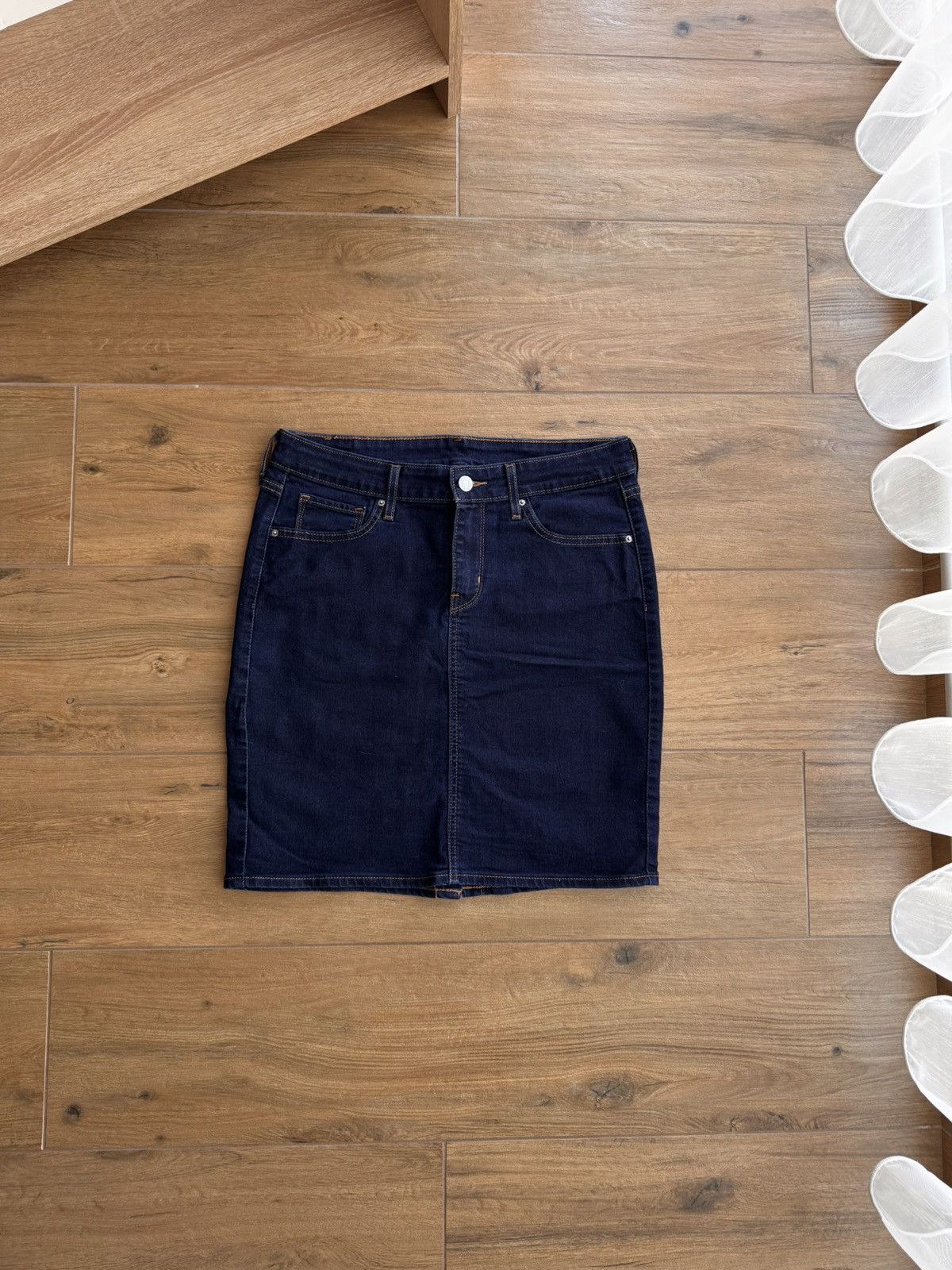 Japanese Brand × Levi's × Vintage Vintage Levi’s Deep Navy Denim Japanese Mini Skirt Size 28" / US 6 / IT 42 - 1 Thumbnail