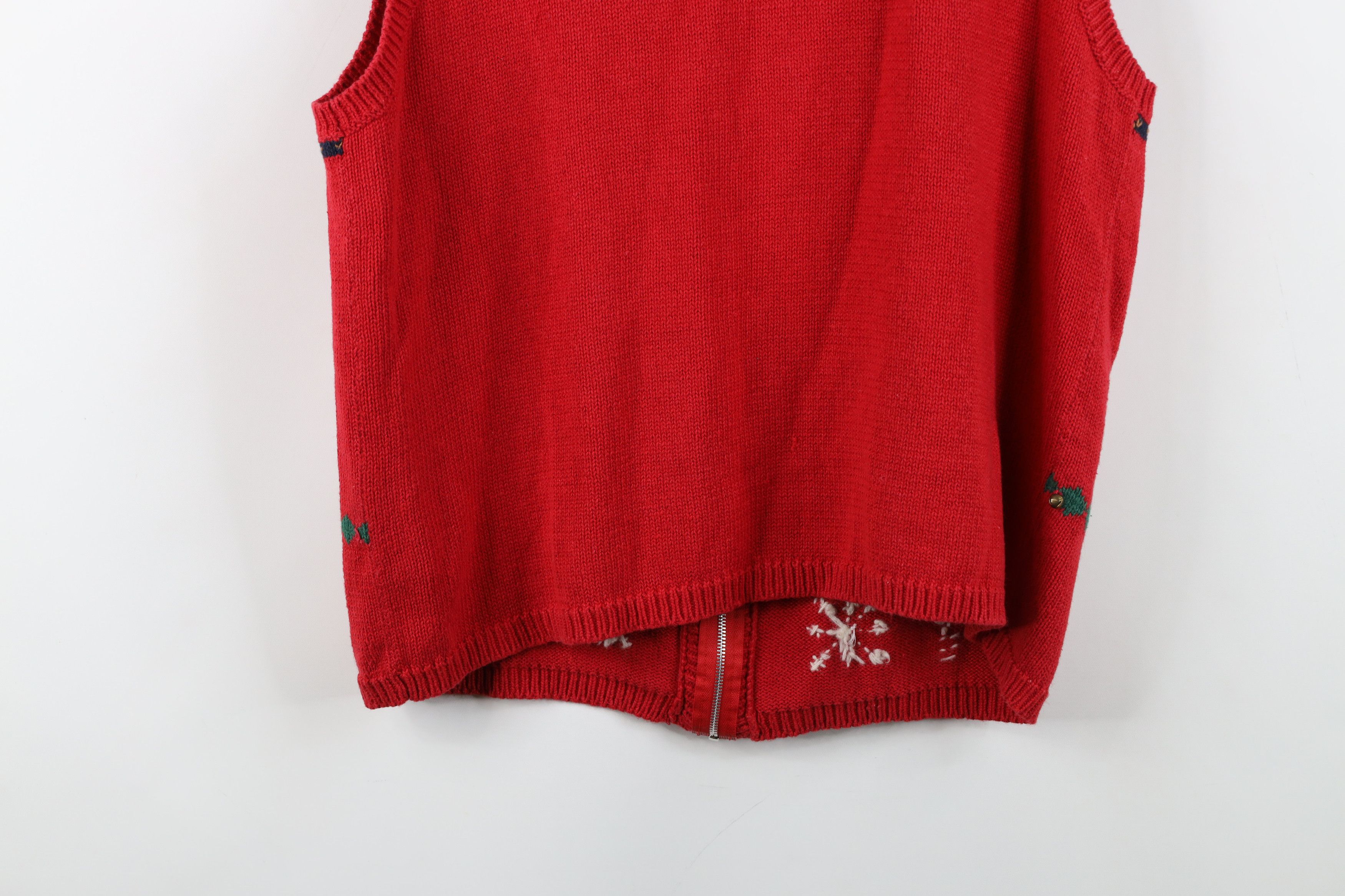 Vintage Vintage 90s Streetwear Penguin Knit Zip Sweater Vest Size XL / US 12-14 / IT 48-50 - 15 Thumbnail