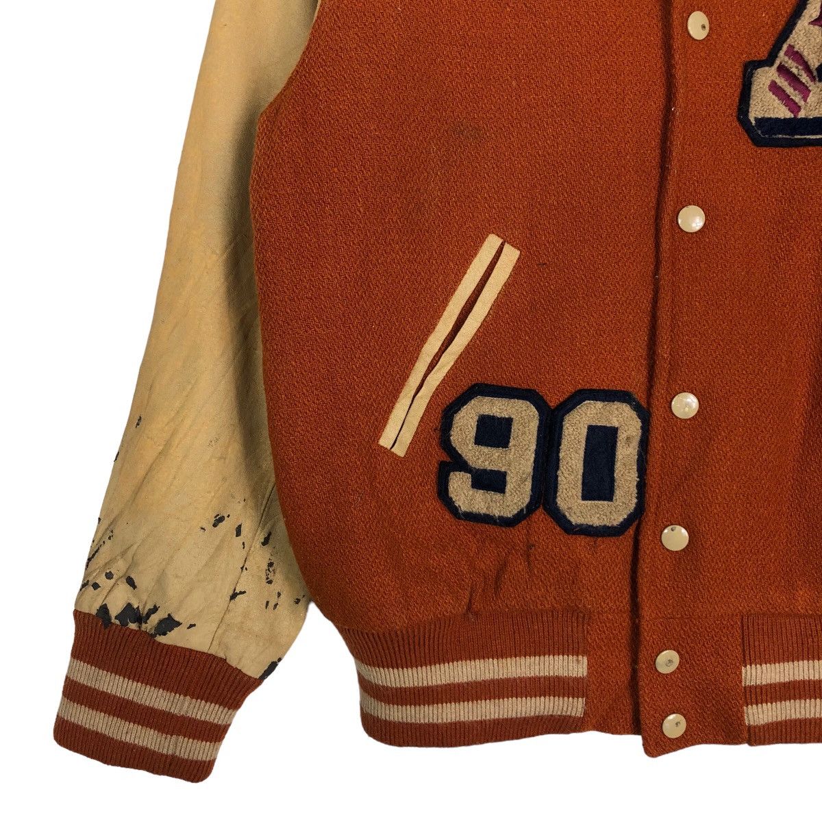 Japanese Brand Vtg Varsity Jacket Leather Rich Girl Japan Hysteric Glamour Size US M / EU 48-50 / 2 - 4 Thumbnail