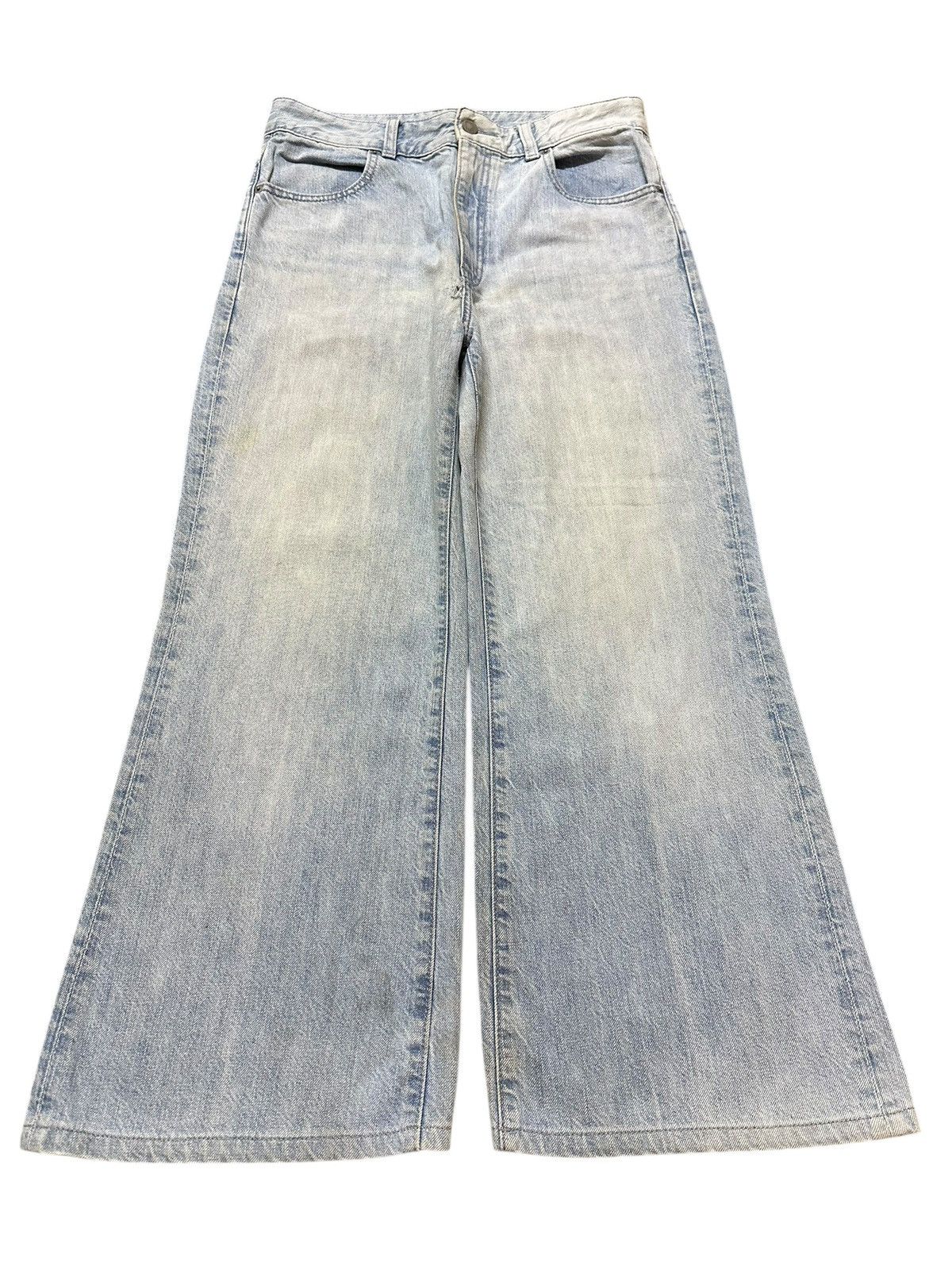 Uniqlo Vintage Japanese Uniqlo Faded Wash Style Wide Leg Baggy Jean Size US 30 / EU 46 - 1 Thumbnail