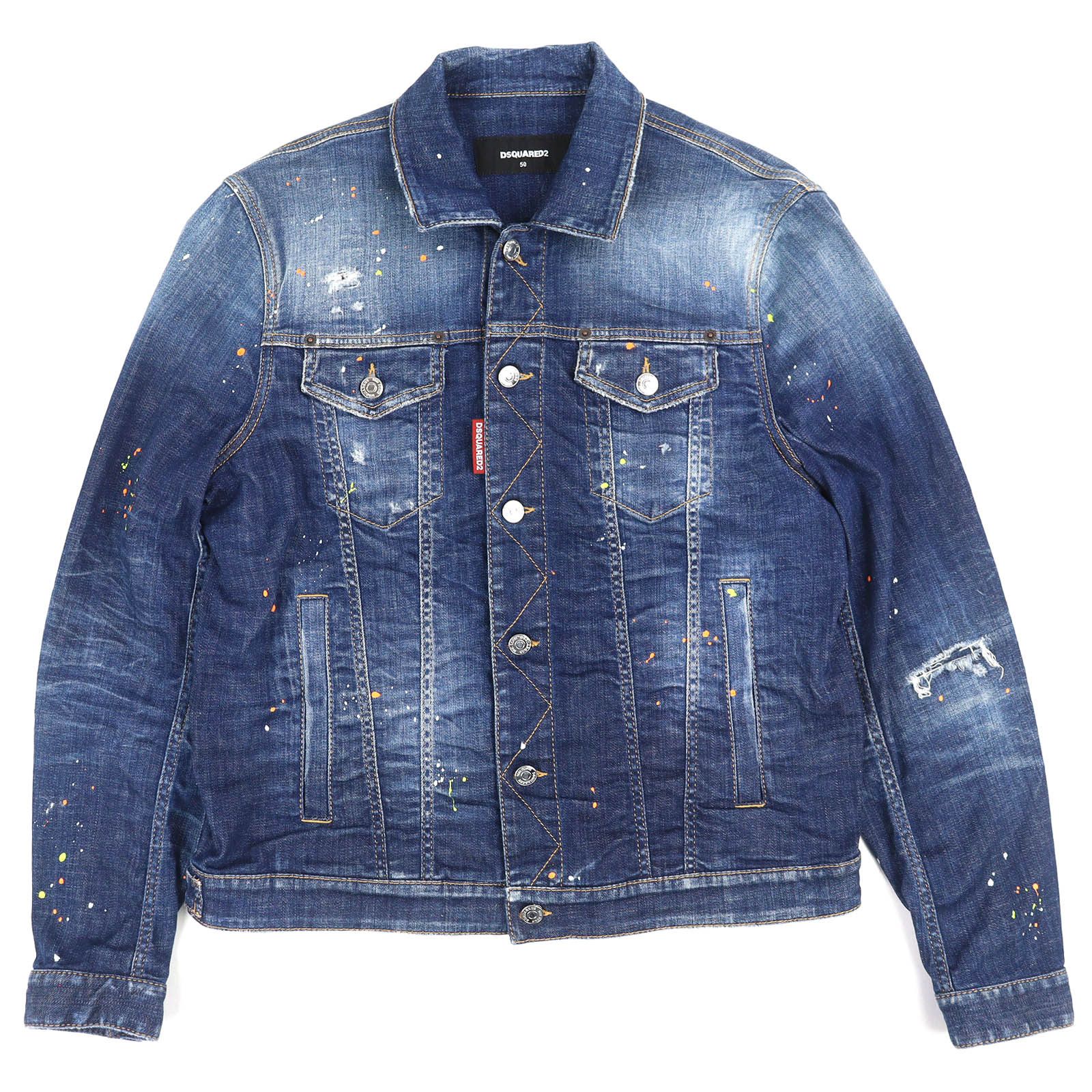 Dsquared2 Dsquared2 DSQUARED2 Denim Jacket Cotton Jacket Textile Outerwear S74AM1386 DUTY FREE for USA Size ONE SIZE - 1 Thumbnail