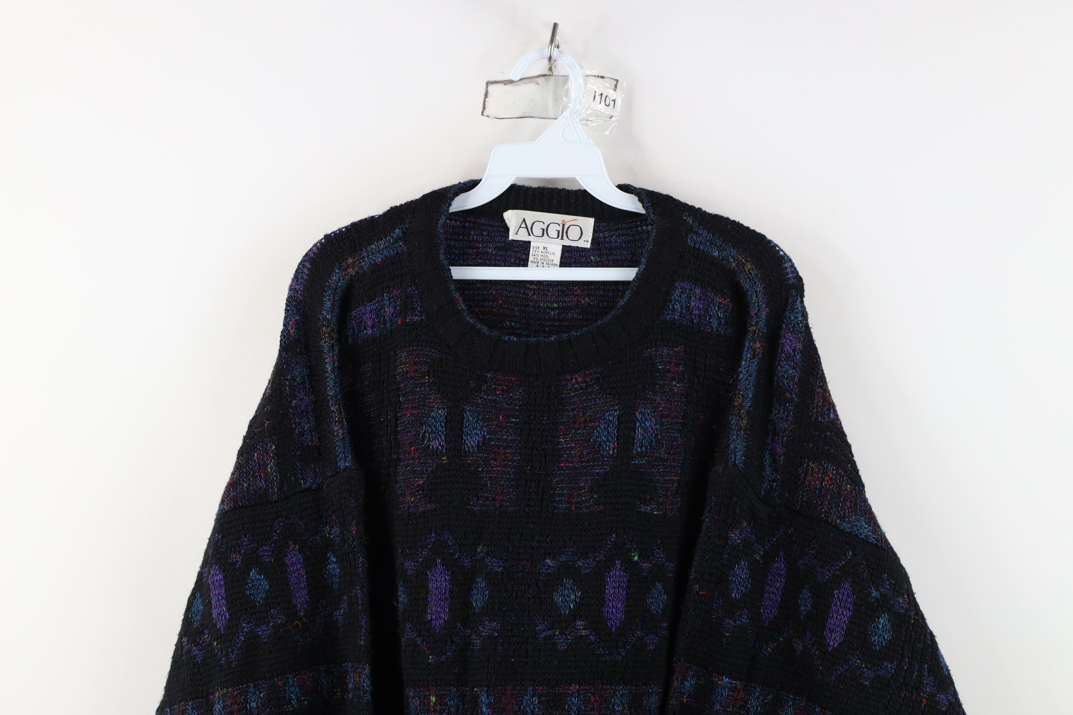 Vintage Vintage 90s Coogi Style Rainbow Wool Blend Knit Sweater Size US XL / EU 56 / 4 - 2 Thumbnail