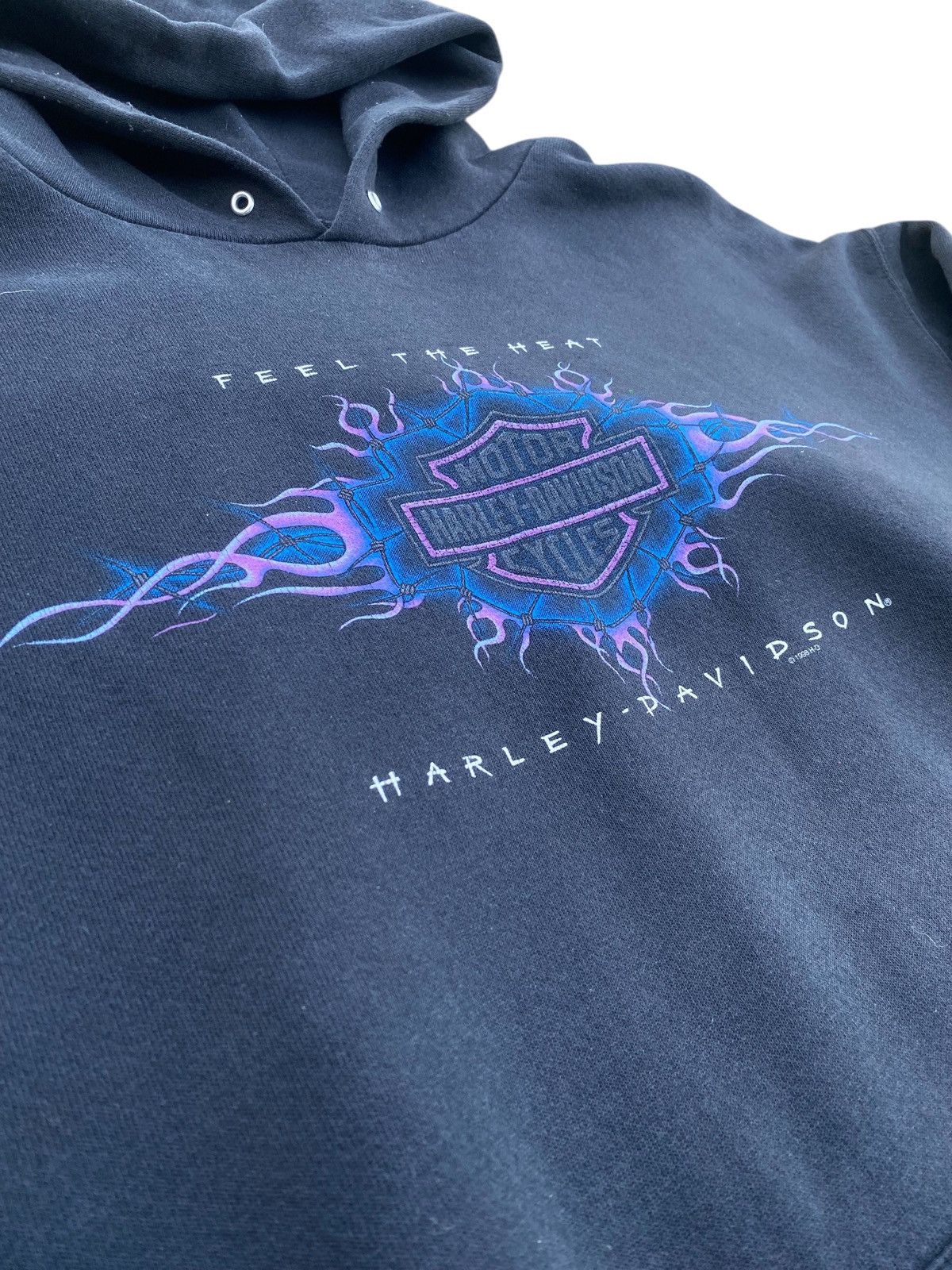 Vintage Harley Davidson Feel The Heat 1998 Hoodie