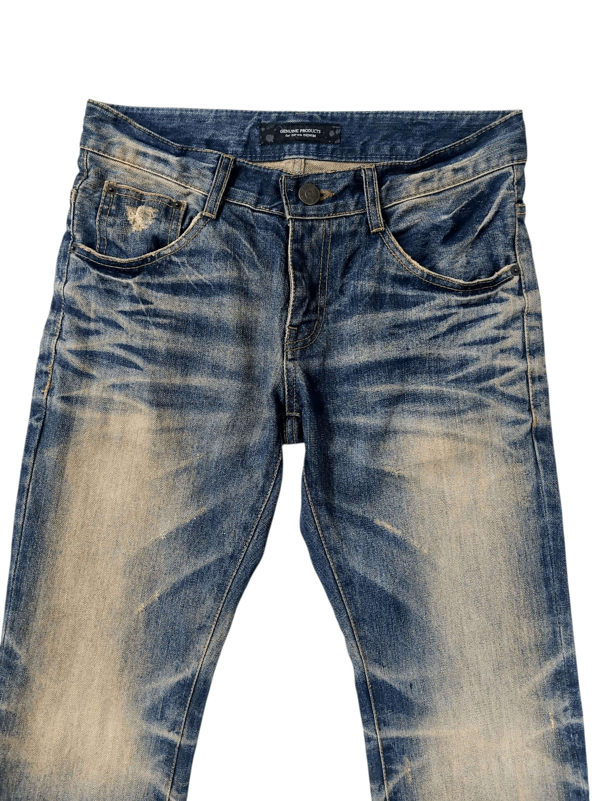 Vintage 90's DPSR Flare Mudwash Clawsmark Denim Size US 31 - 4 Thumbnail