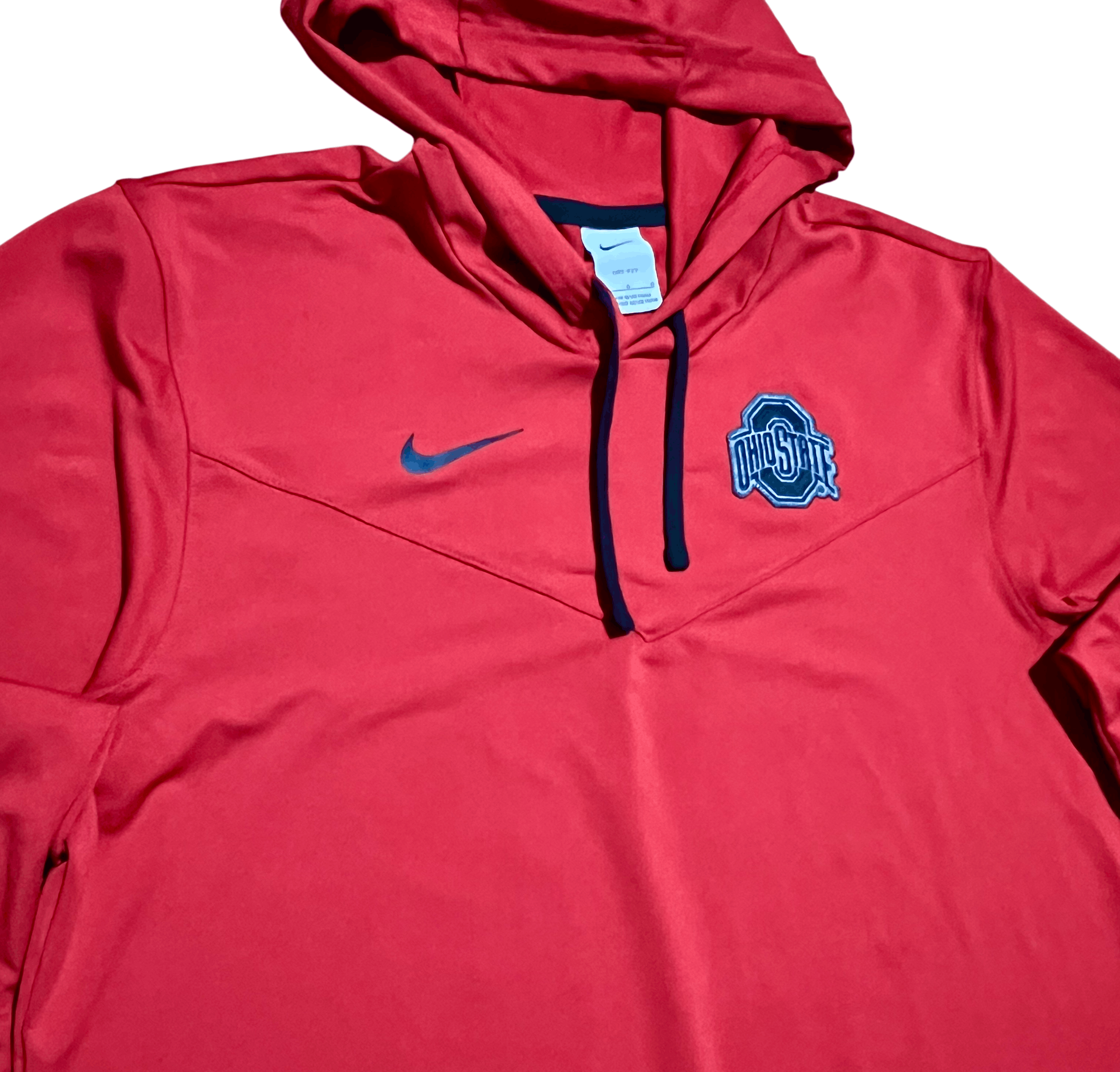 Nike Ohio State Buckeyes Nike Dri-Fit Red Hoodie Sweatshirt Size US L / EU 52-54 / 3 - 4 Thumbnail