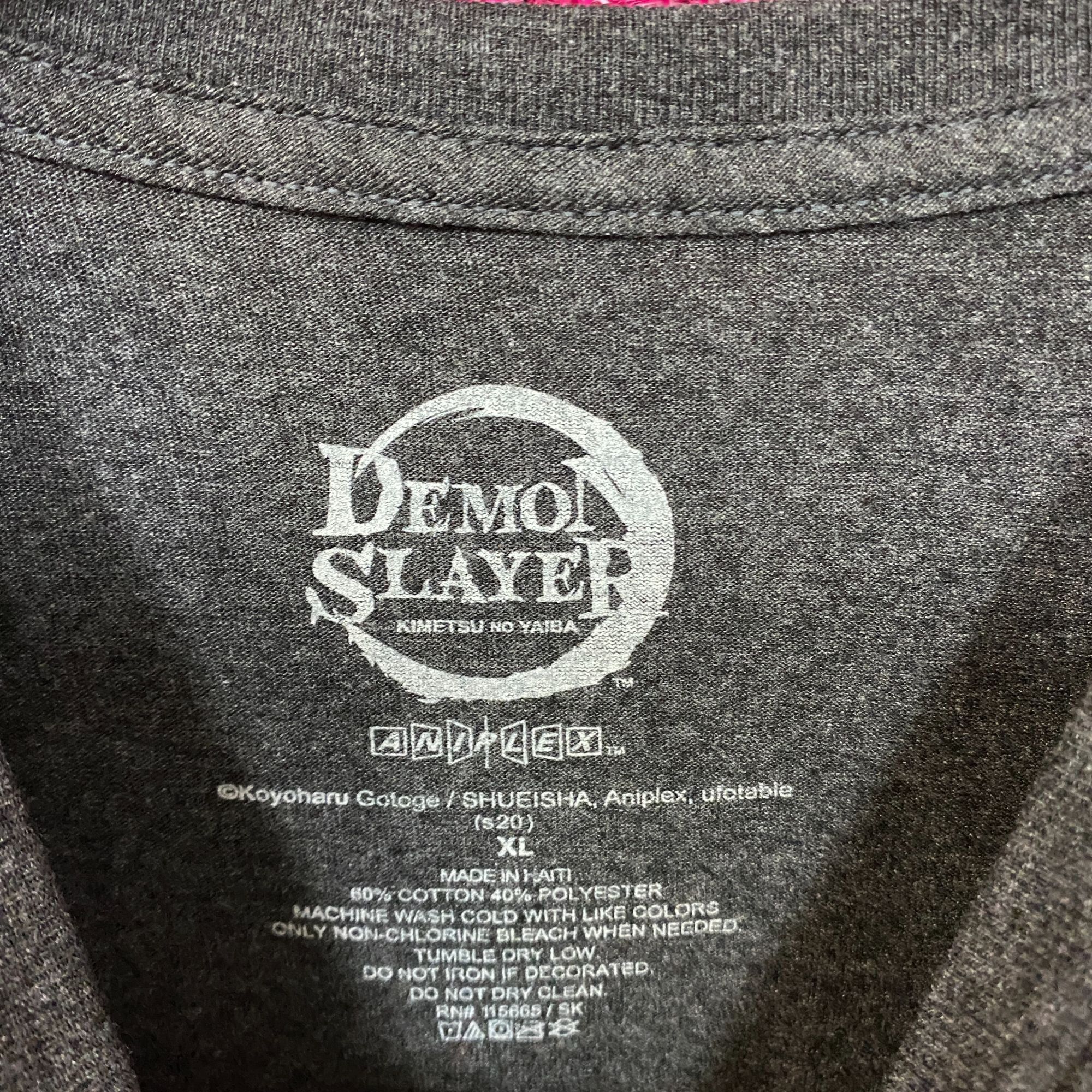Anime Demon Slayer Kimetsu No Yaiba Logo Anime T-Shirt Size XL Size US XL / EU 56 / 4 - 5 Thumbnail