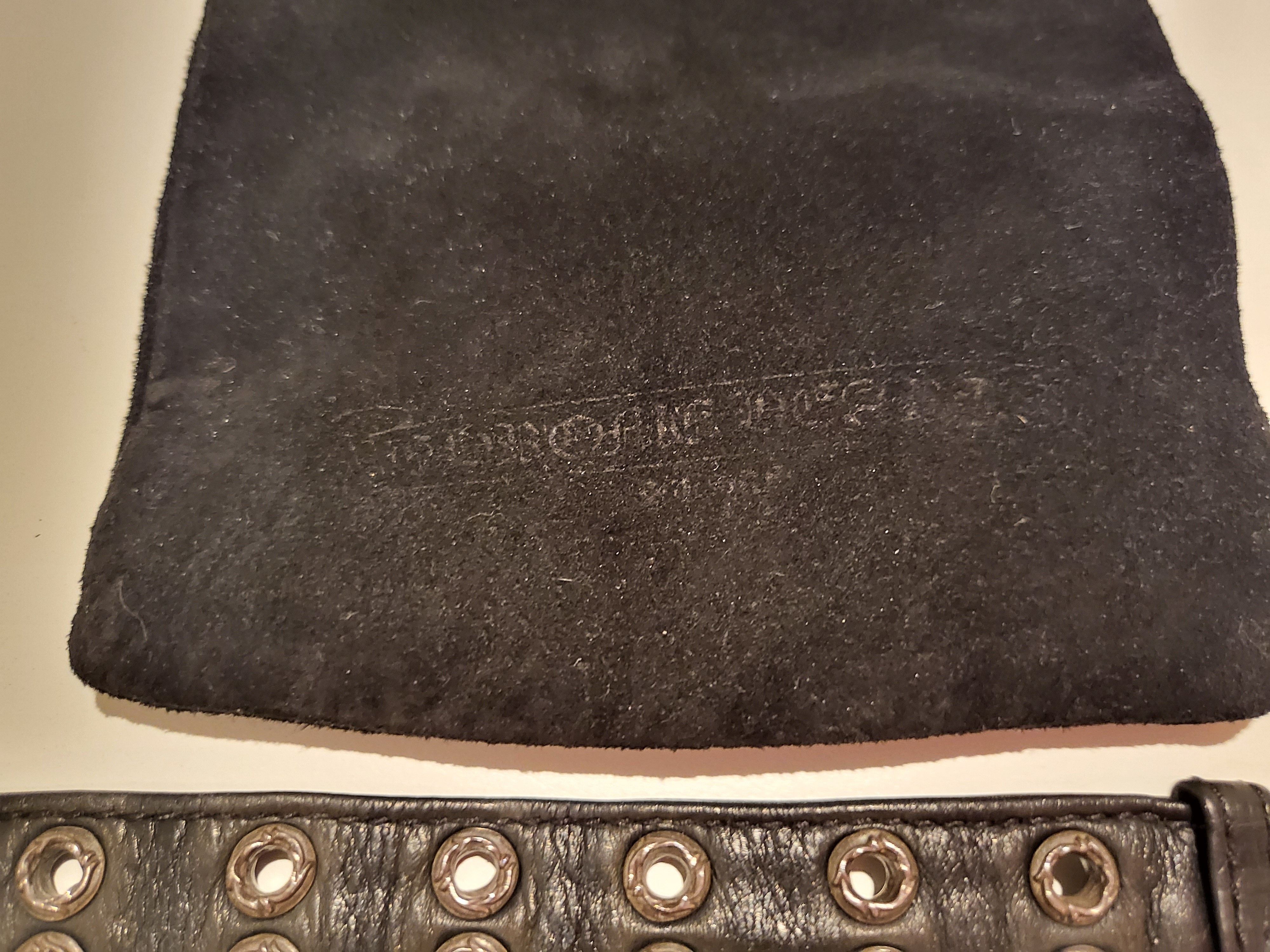 Chrome Hearts Chrome Hearts Leather Sterling Grommet Bracelet 2003 Size ONE SIZE - 5 Thumbnail