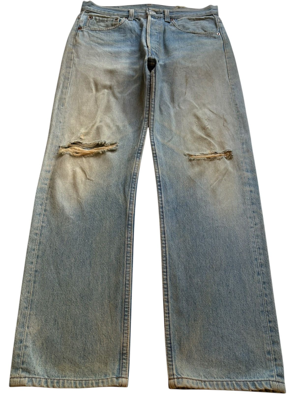 Levi's Vintage 90s Levis 501 Mud Wash Distressed Jeans Size US 31 - 1 Thumbnail