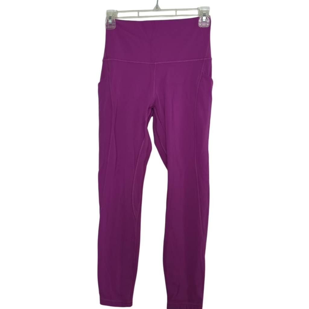 Lululemon Lululemon Women's Size 6 Purple Compression Leggings with Po Size 28" / US 6 / IT 42 - 1 Thumbnail