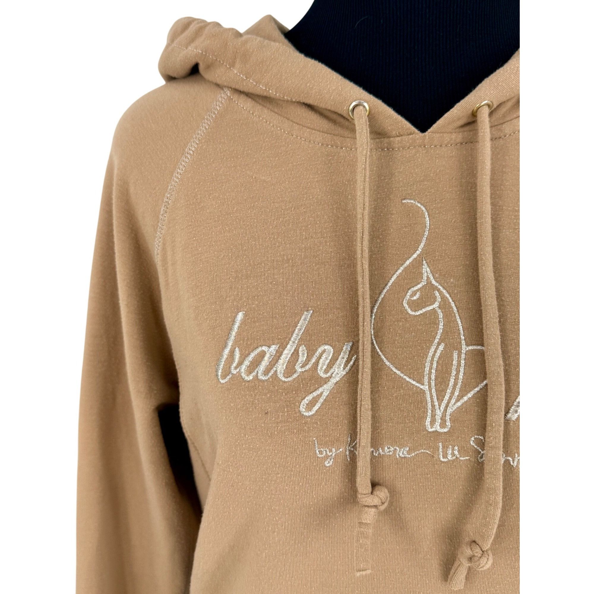 Other Vtg Y2K Baby Phat Tan Silver Embroidered Logo Hoodie Sweatsh Size L / US 10 / IT 46 - 3 Thumbnail