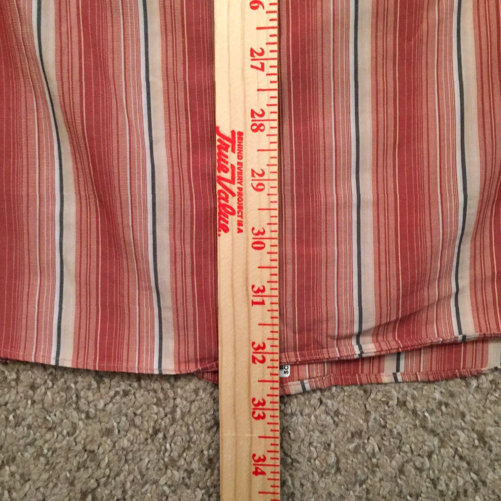 Liz Claiborne Claiborne Shirt Mens Large Orange Striped Long Sleeve Button-Up Size US L / EU 52-54 / 3 - 7 Thumbnail