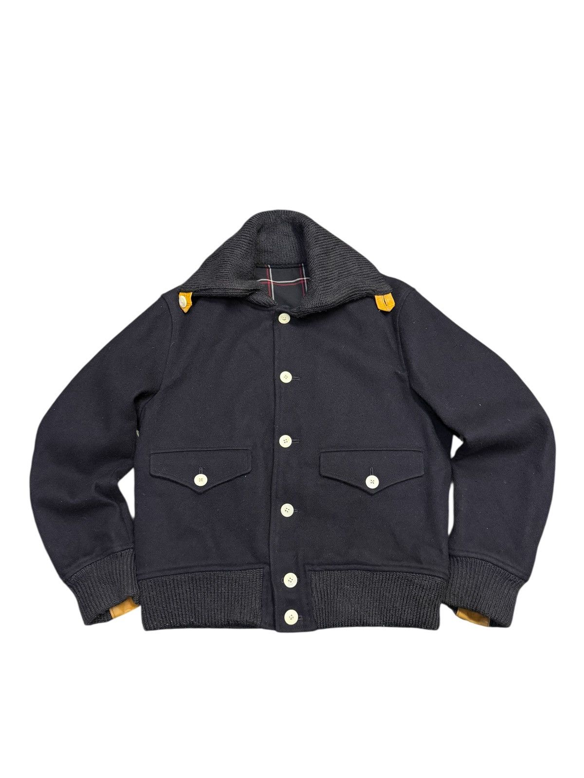 SCYE Scye Wool Shawl Collar Heavy Knit By Hideaki Miyahara Size US S / EU 44-46 / 1 - 1 Thumbnail