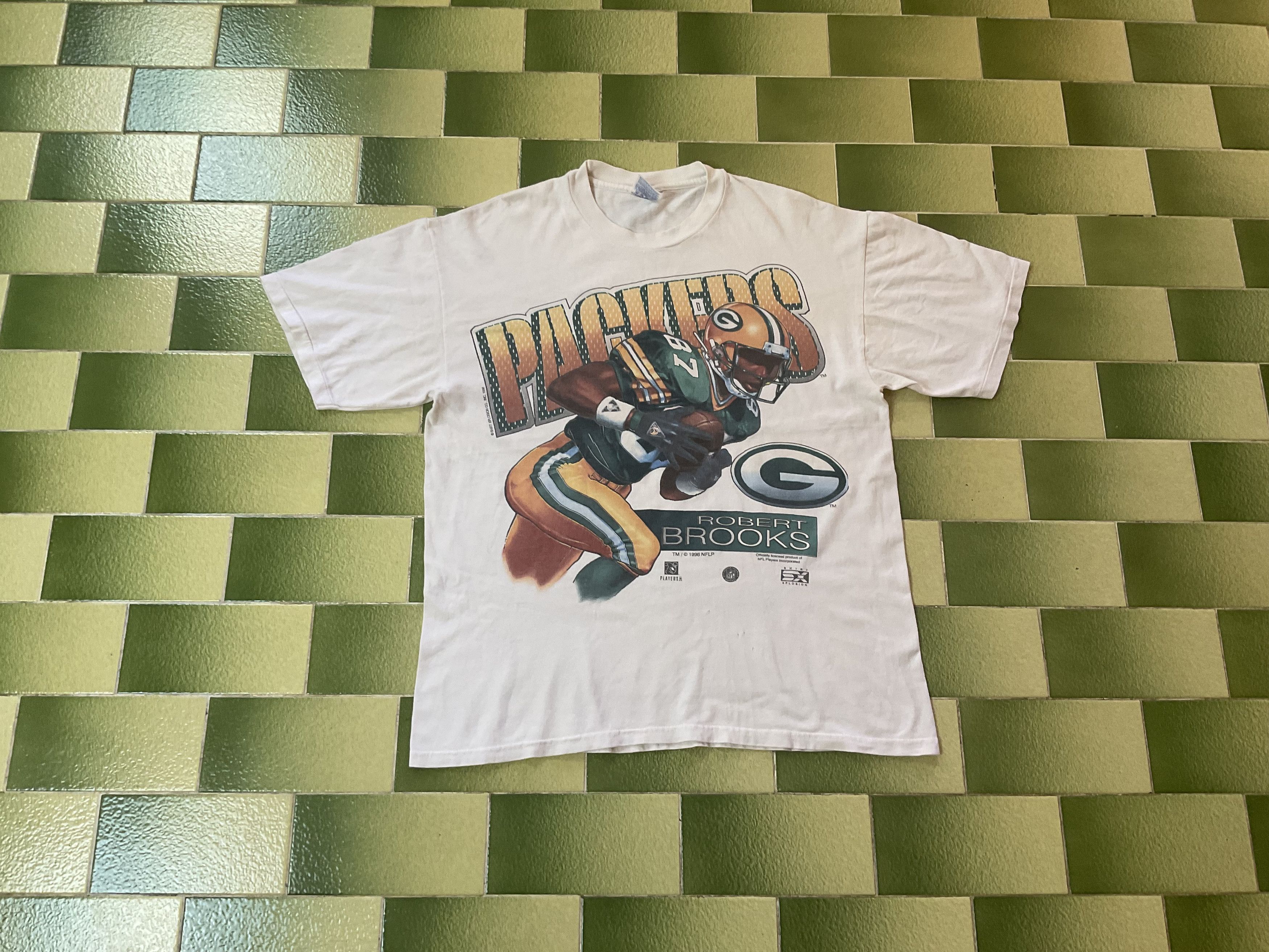 NFL Vintage 1996 NFL Green Bay Packers Robert Brooks T-Shirt Size US L / EU 52-54 / 3 - 1 Thumbnail