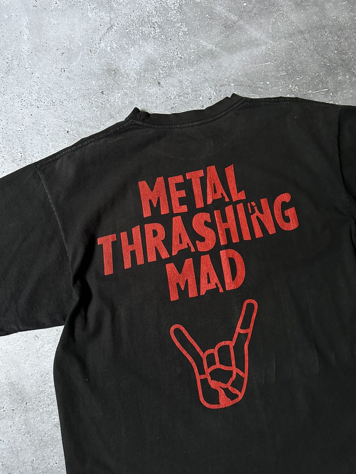 Band Tees × Vintage Vintage Anthrax ‘Metal Thrashing Mad’ Band T-Shirt Size US M / EU 48-50 / 2 - 5 Thumbnail