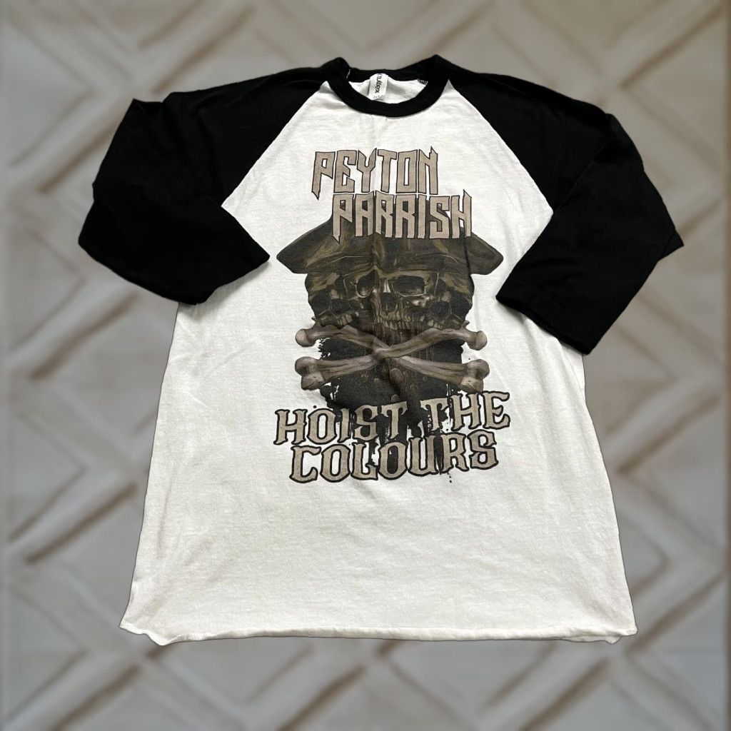 Tultex VINTAGE Tultex Graphic T-Shirt Women Small Skull Music 3/4 Sleeve Casual Cotton Size S / US 4 / IT 40 - 1 Thumbnail