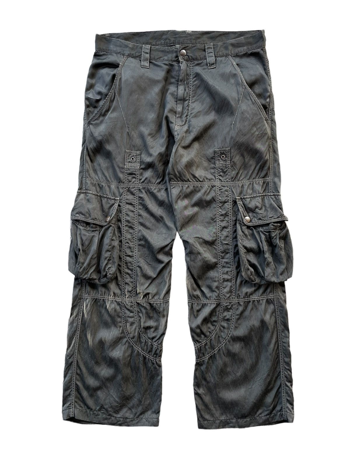 image of 14Th Addiction x Kiminori Morishita Vintage Halb Cargo Pants in Dark Brown, Men's (Size 34)