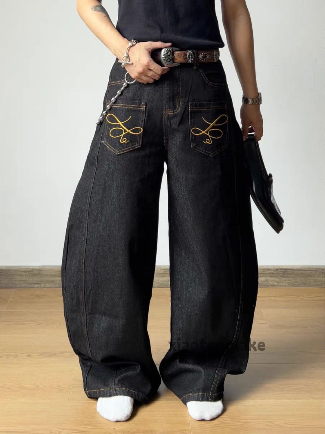 Jean zx vintage loose baggy flared wide Leg cargo jeans Size US 28 / EU 44 - 3 Thumbnail