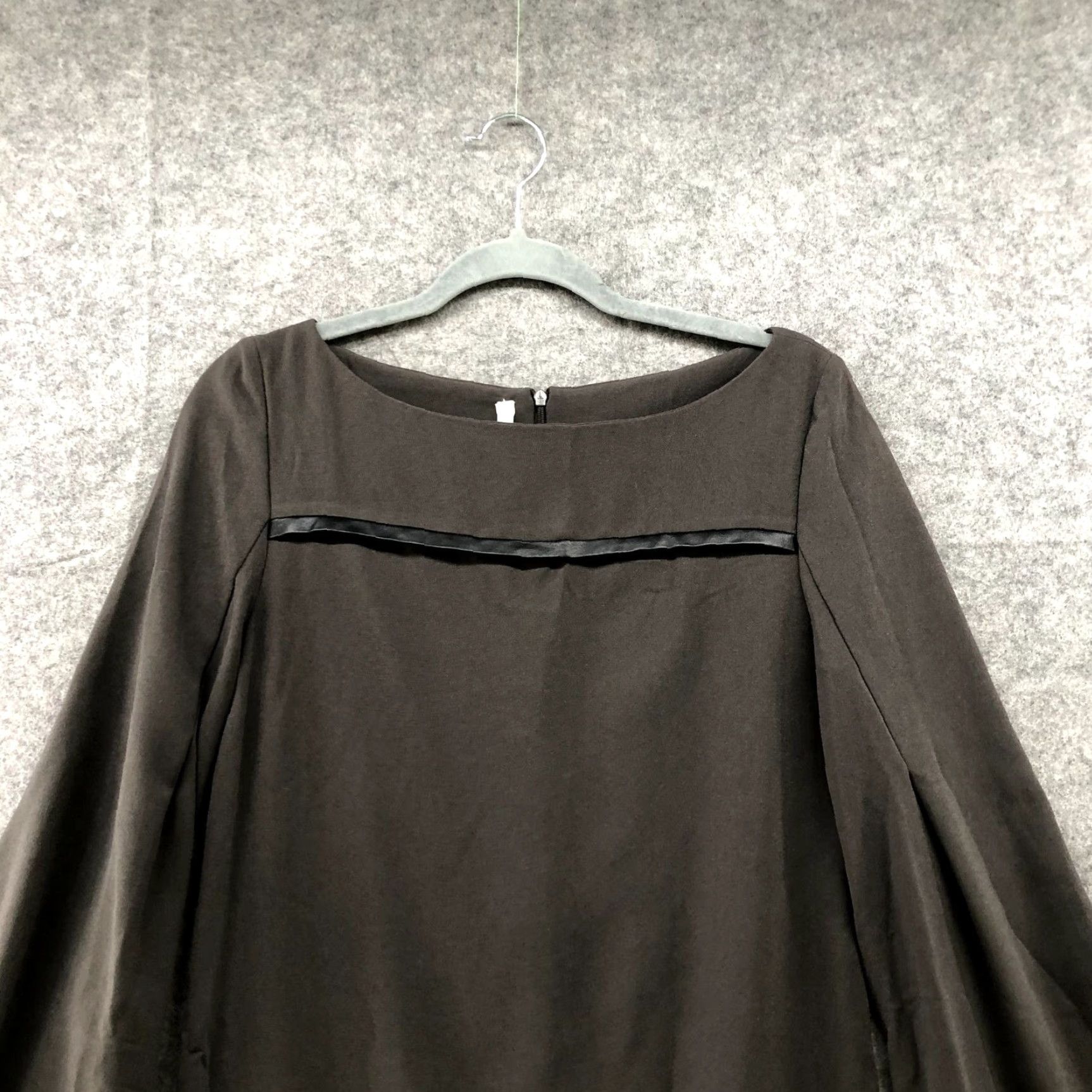 Vintage Pier Antonio Gaspari Dress IT 42 Size 6 Charcoal Gray Flare Sleeve Sheath Dress Size M / US 6-8 / IT 42-44 - 3 Thumbnail