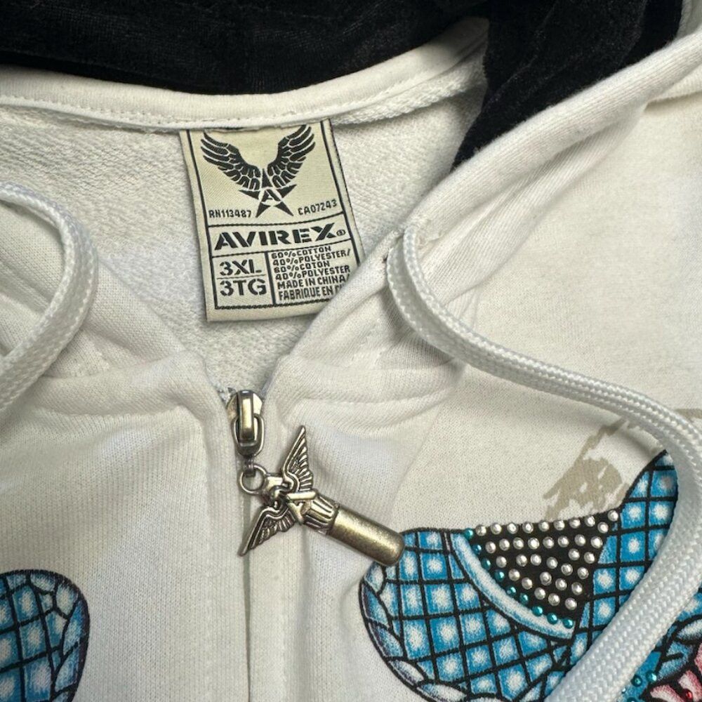 Avirex AVIREX Baggy Zip-Up Hoodie Size US XXL / EU 58 / 5 - 3 Thumbnail