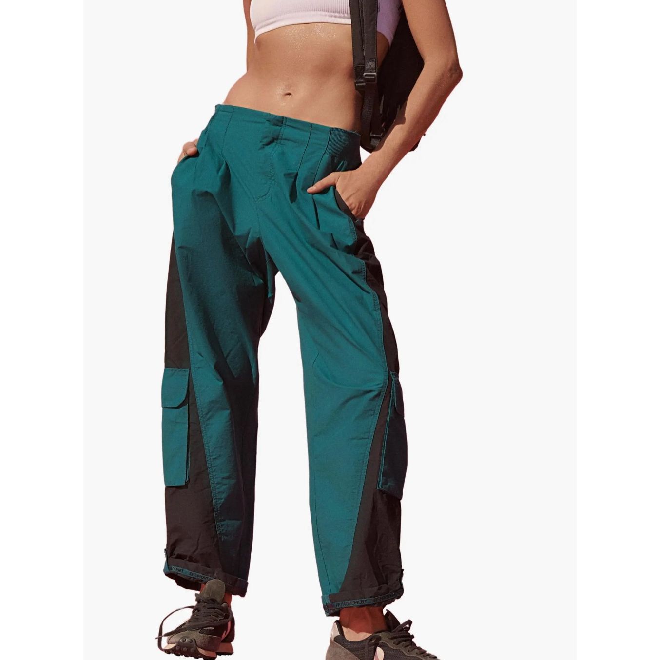 Free People Free People MOVEMENT NWOT Mesmerize Me Colorblock Pants In Spruced Up Sz XS Size 26" / US 2 / IT 38 - 1 Thumbnail