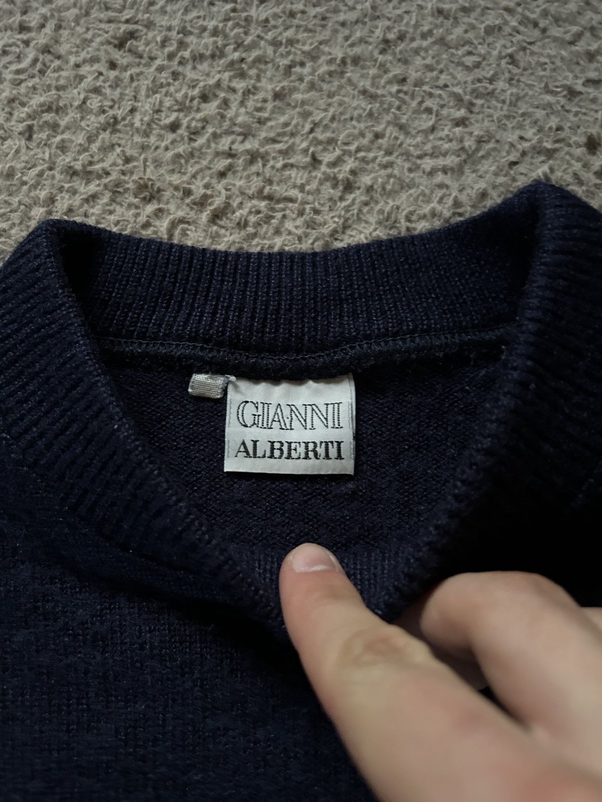 Other 🧶 Gianni Alberti Vintage Knit Sweater • Size M • 50% Wool Size US M / EU 48-50 / 2 - 3 Thumbnail