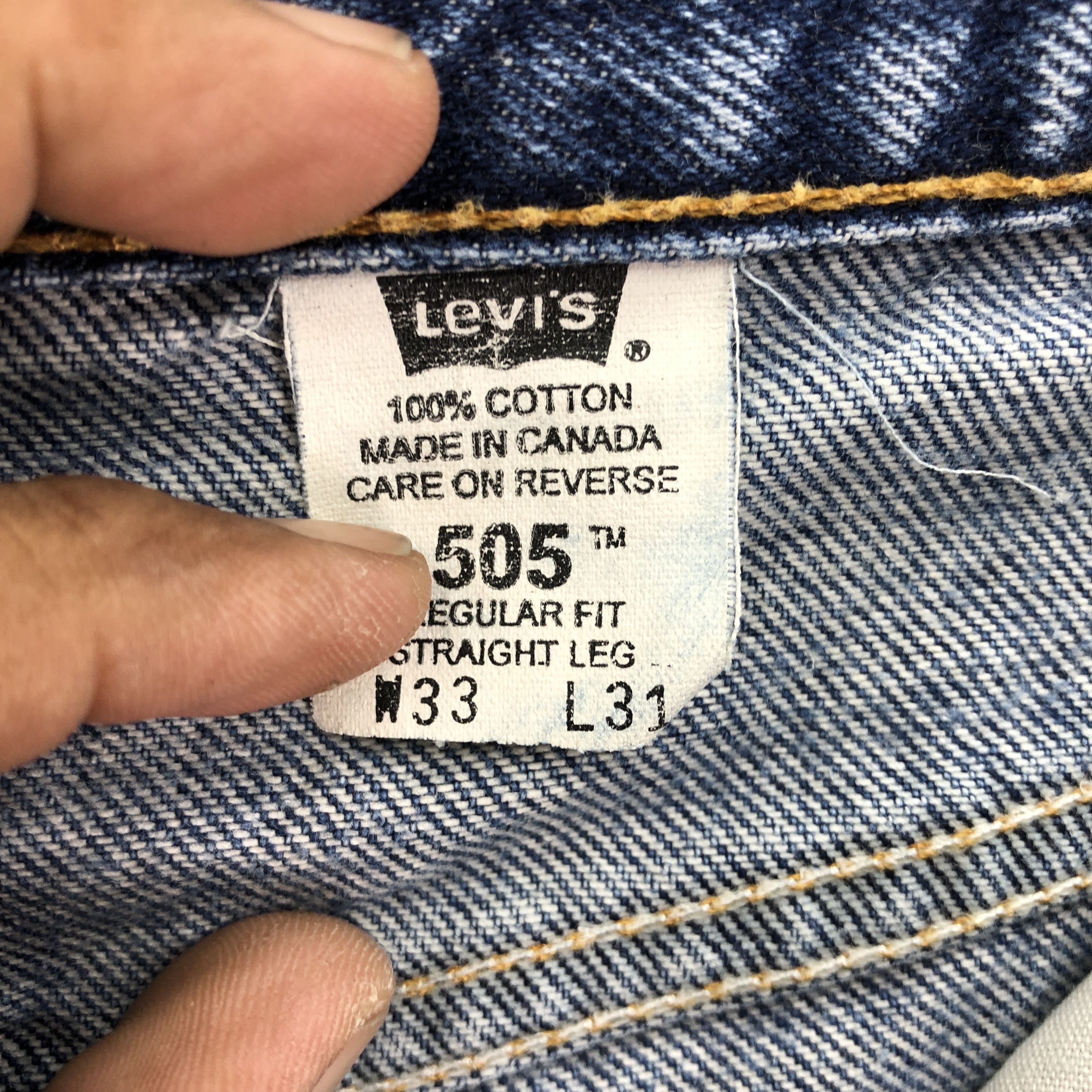 Levi's Vintage Distressed Levis 505 Jeans Levi's Stonewash Denim Size US 32 / EU 48 - 9 Thumbnail