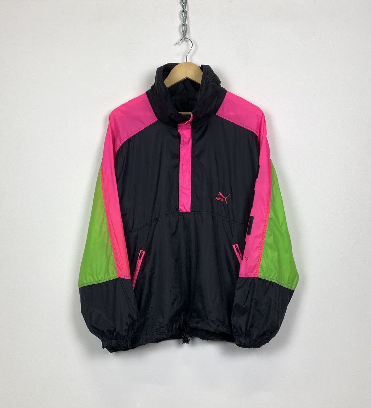 Puma × Vintage Vintage Puma Light Anorak Jacket Size M Black Made In Italy Size US M / EU 48-50 / 2 - 1 Thumbnail