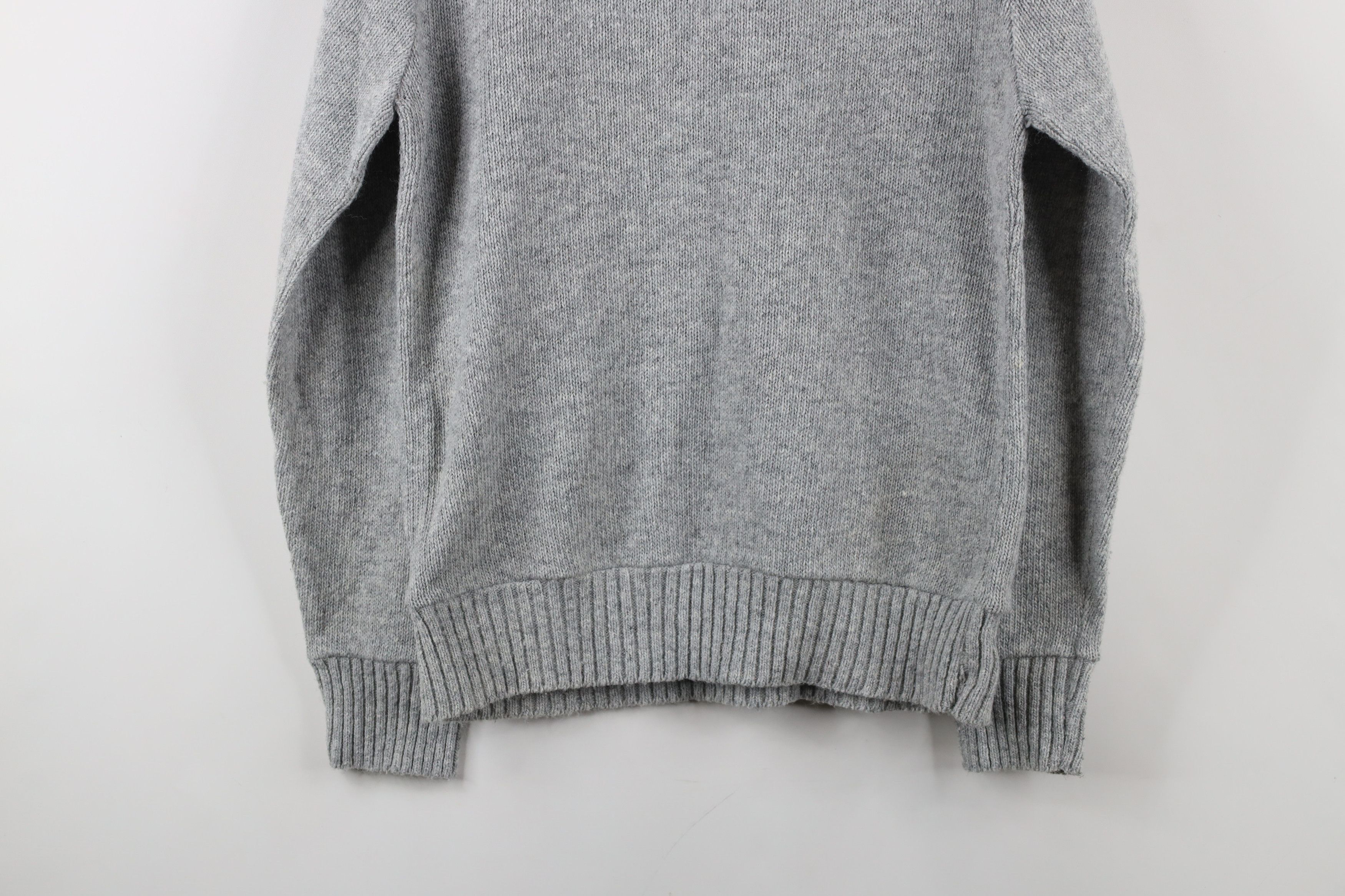 Vintage Vintage 70s Streetwear Knit Henley Sweater Heather Gray USA Size US M / EU 48-50 / 2 - 10 Thumbnail