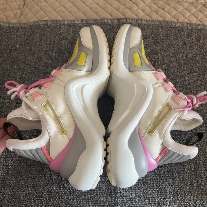 Louis Vuitton Louis Vuitton Archlight Sneakers in Pink and White -2508 Size US 7.5 / EU 40-41 - 6 Thumbnail