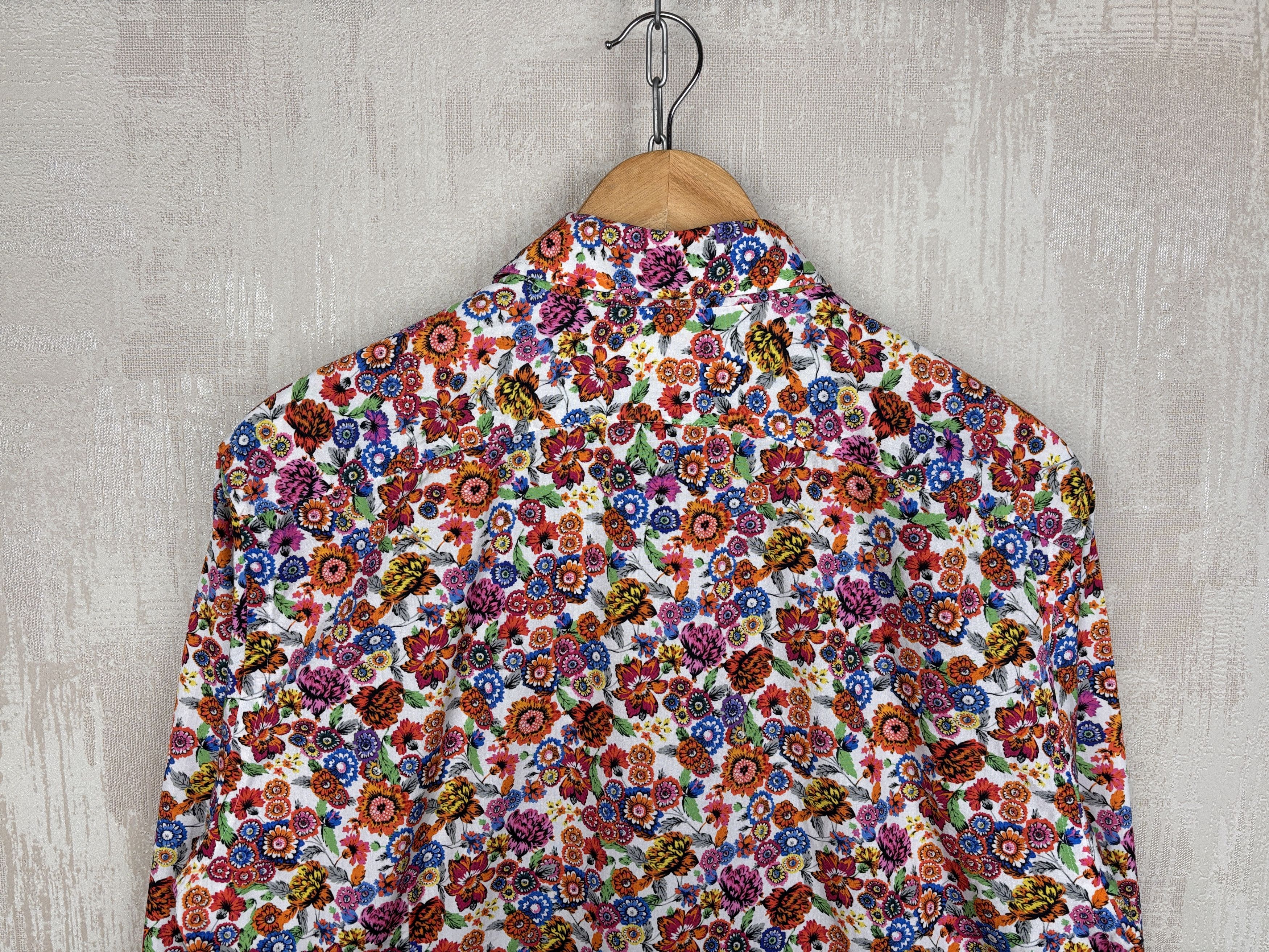Eton Mint! Eton Floral Dress Shirt Sz 40 / M / 15 (3/4) Slim Fit Size US M / EU 48-50 / 2 - 15 Thumbnail