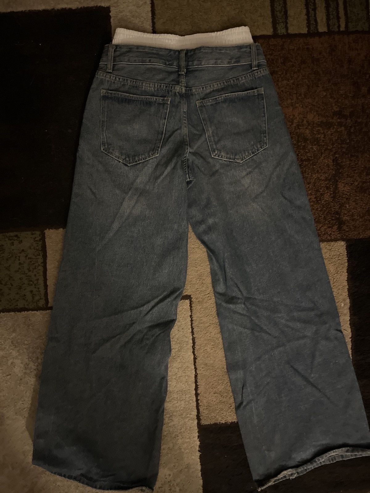 Forever 21 Navy blue layered baggy jeans Size 42" / US 20 - 2 Thumbnail
