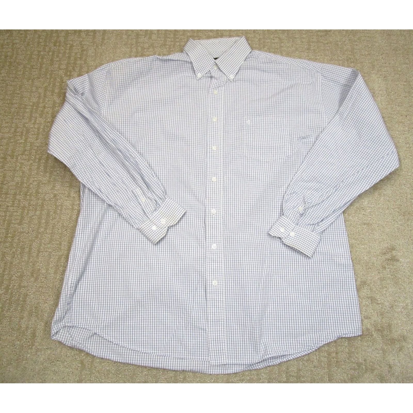 Stetson Stetson Shirt Mens 2XL Blue White Check Western Long Sleeve Button Down Cowboy Size US XXL / EU 58 / 5 - 2 Thumbnail