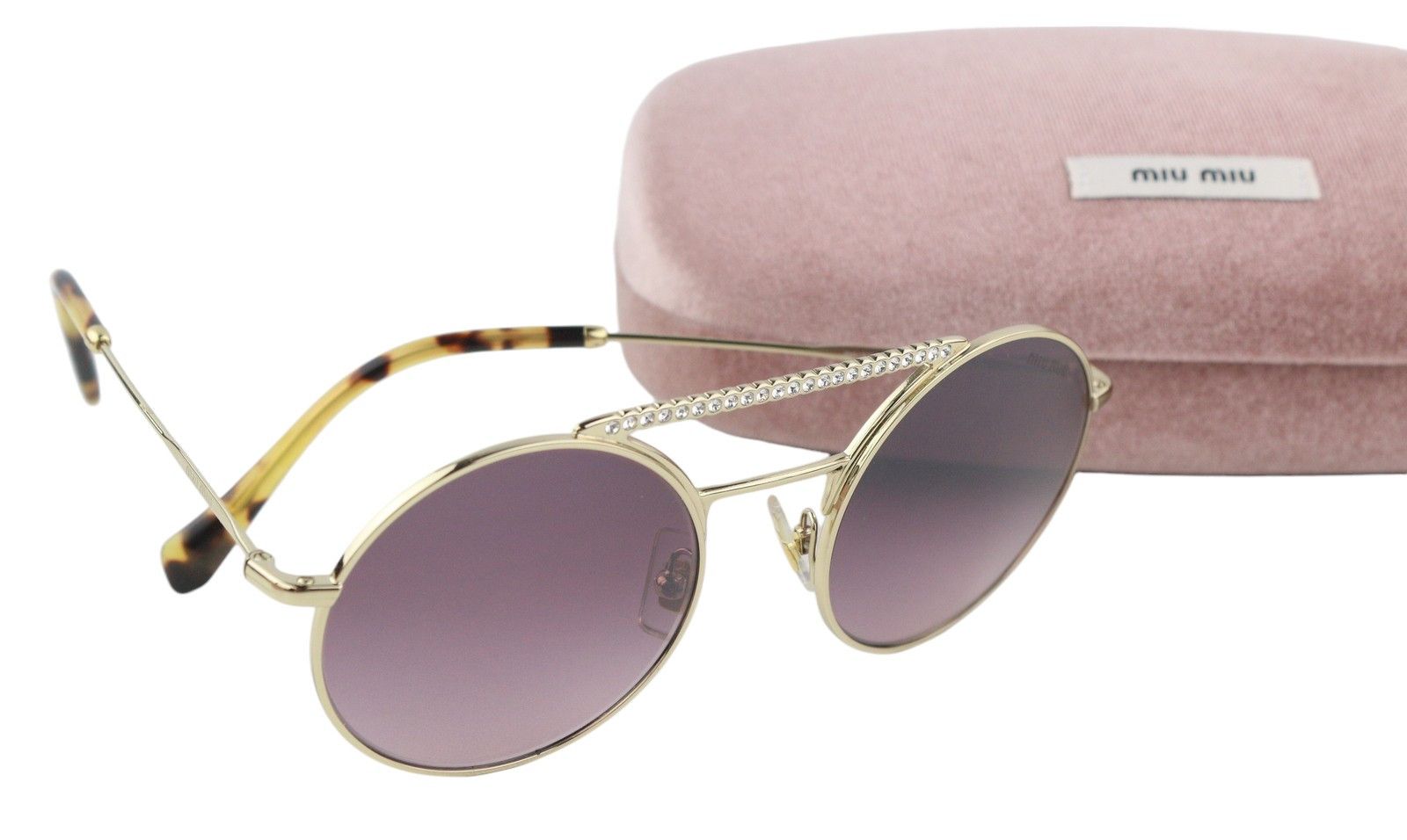 Miu Miu 52V OS Oval Animal Print Frame 84805 Size ONE SIZE - 1 Thumbnail