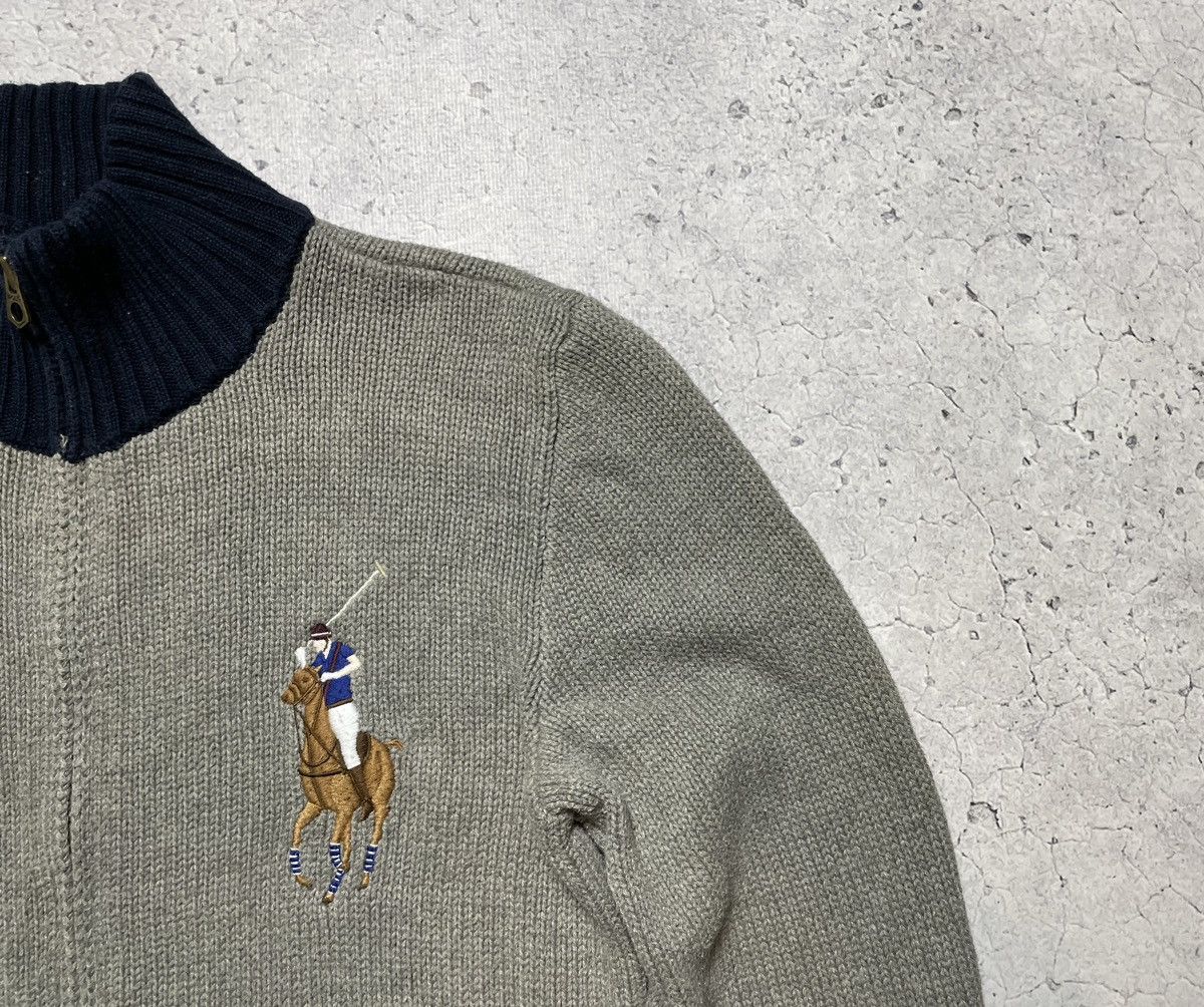 Polo Ralph Lauren Vintage 90s Crewneck Zip Sweater Polo Ralph Lauren Big Pony Size US S / EU 44-46 / 1 - 7 Thumbnail