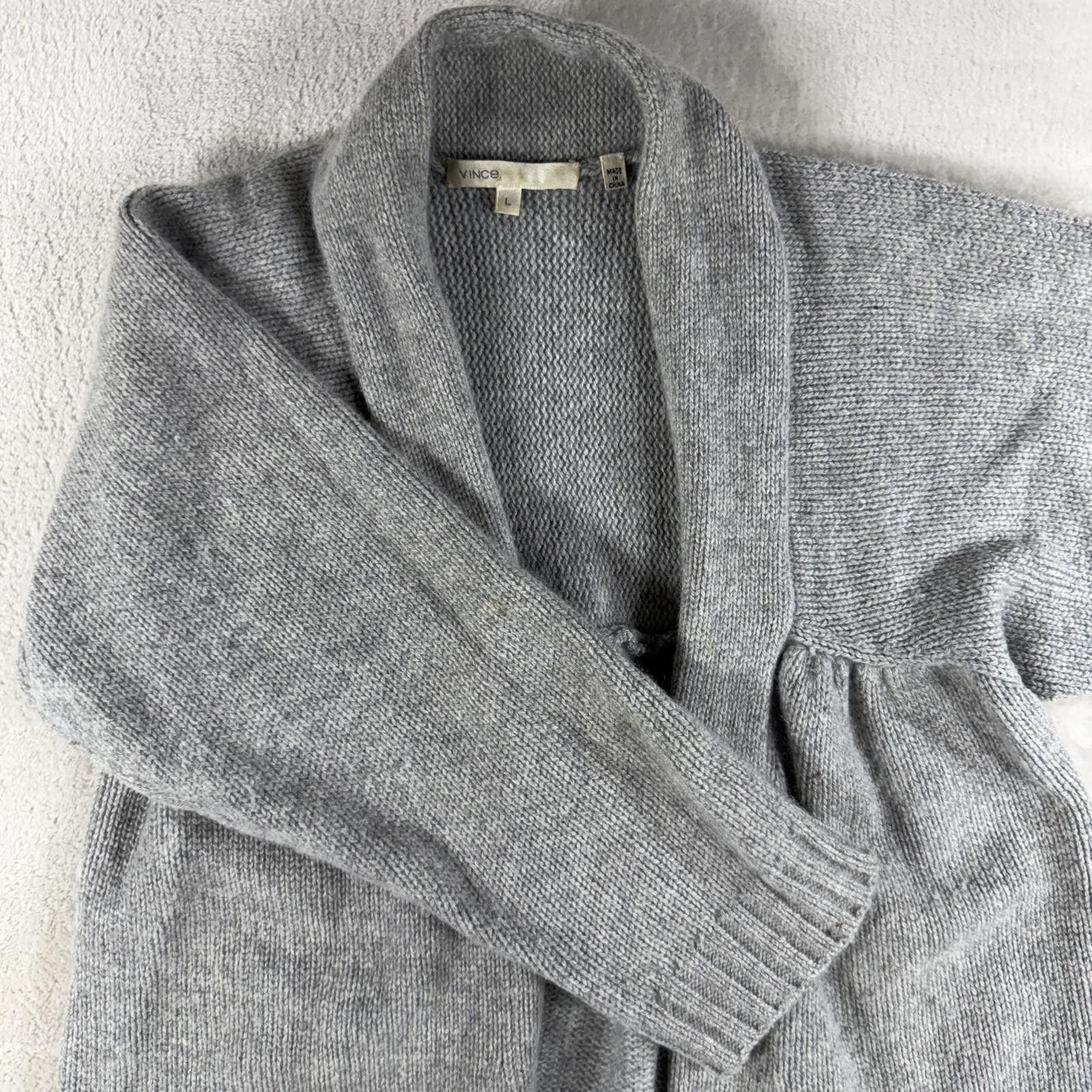 Vince Vince Cardigan Women's L Grey 100% Cashmere Size L / US 10 / IT 46 - 1 Thumbnail