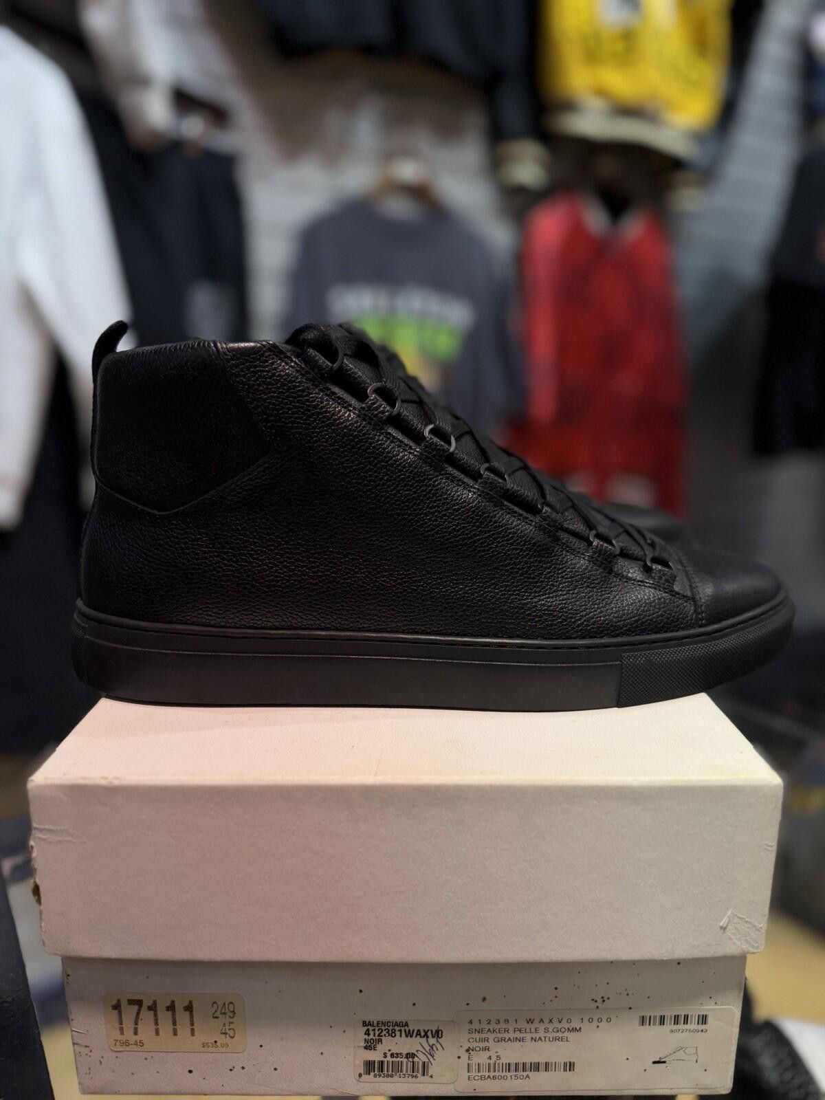 Balenciaga Arena High Black Sneakers Size 45EU/12US