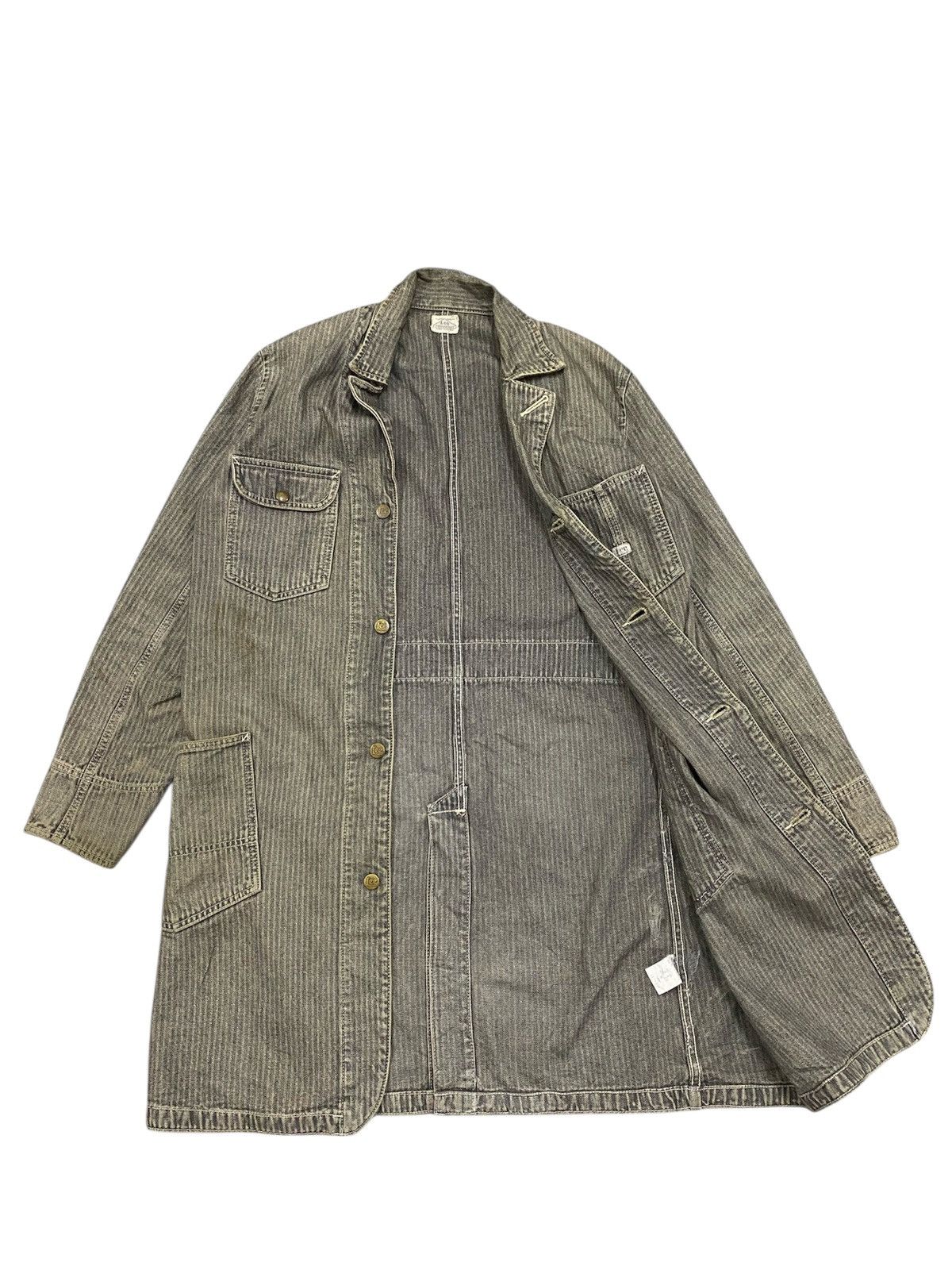 Lee Vtg 40s Lee Herringbone Work Jacket ( House Mark ) Size US M / EU 48-50 / 2 - 1 Thumbnail