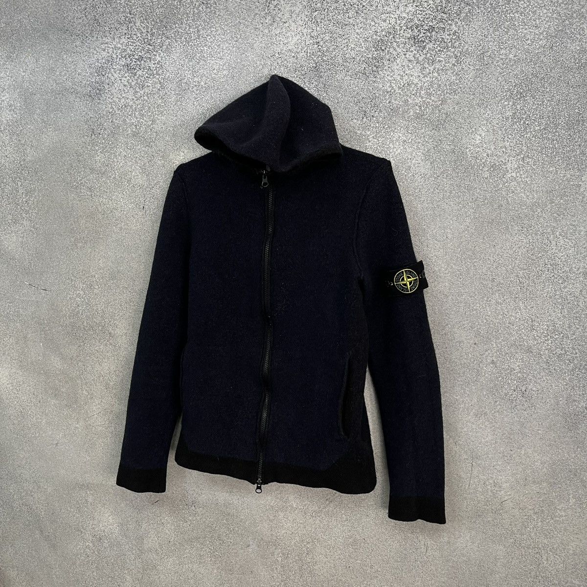 Stone Island Vintage Stone Island Zip Hoodie Jacket Wool Size US XS / EU 42 / 0 - 7 Thumbnail