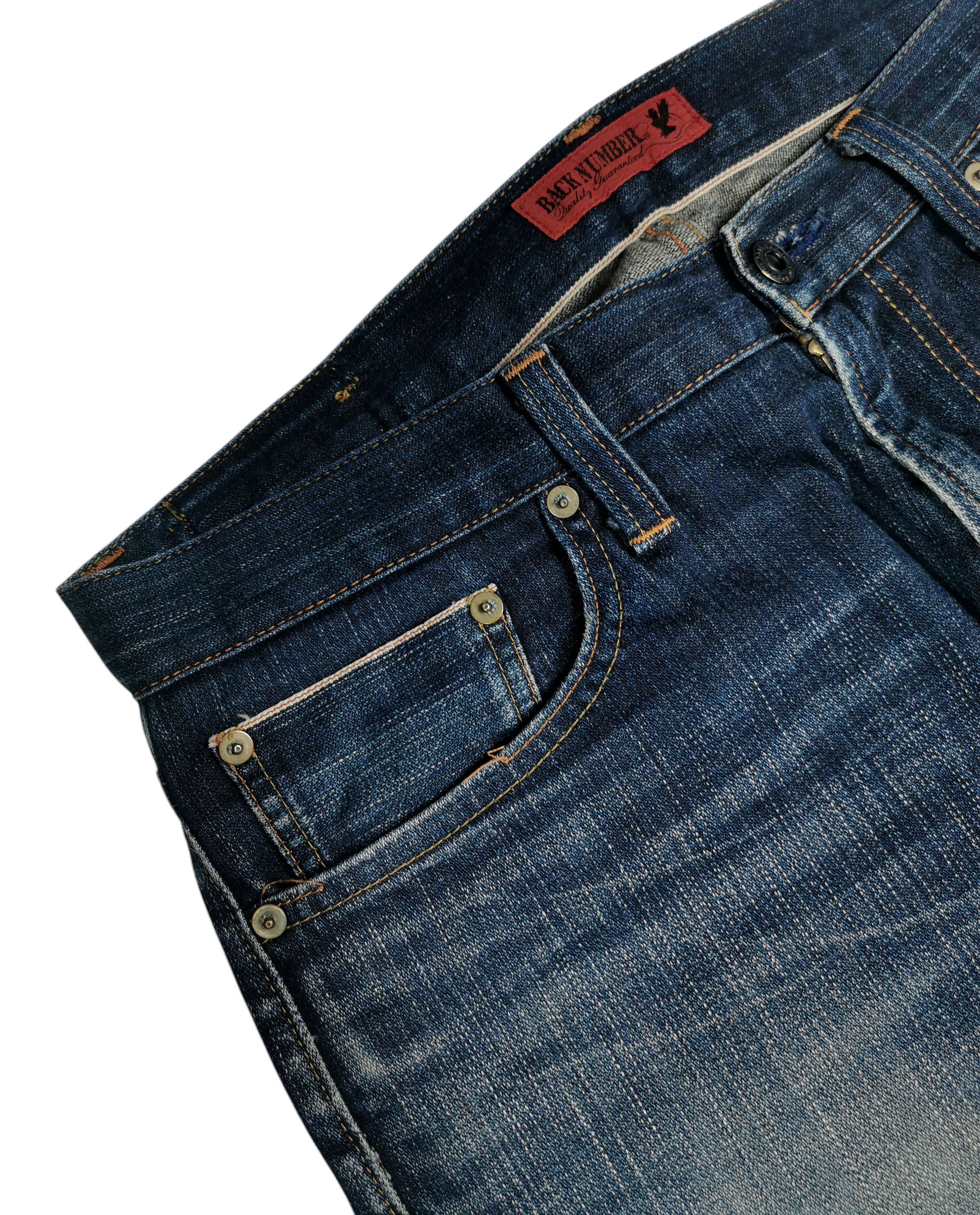 Japanese Brand × Jean × Self Edge Back Number Selvedge Jeans Size US 34 / EU 50 - 5 Thumbnail