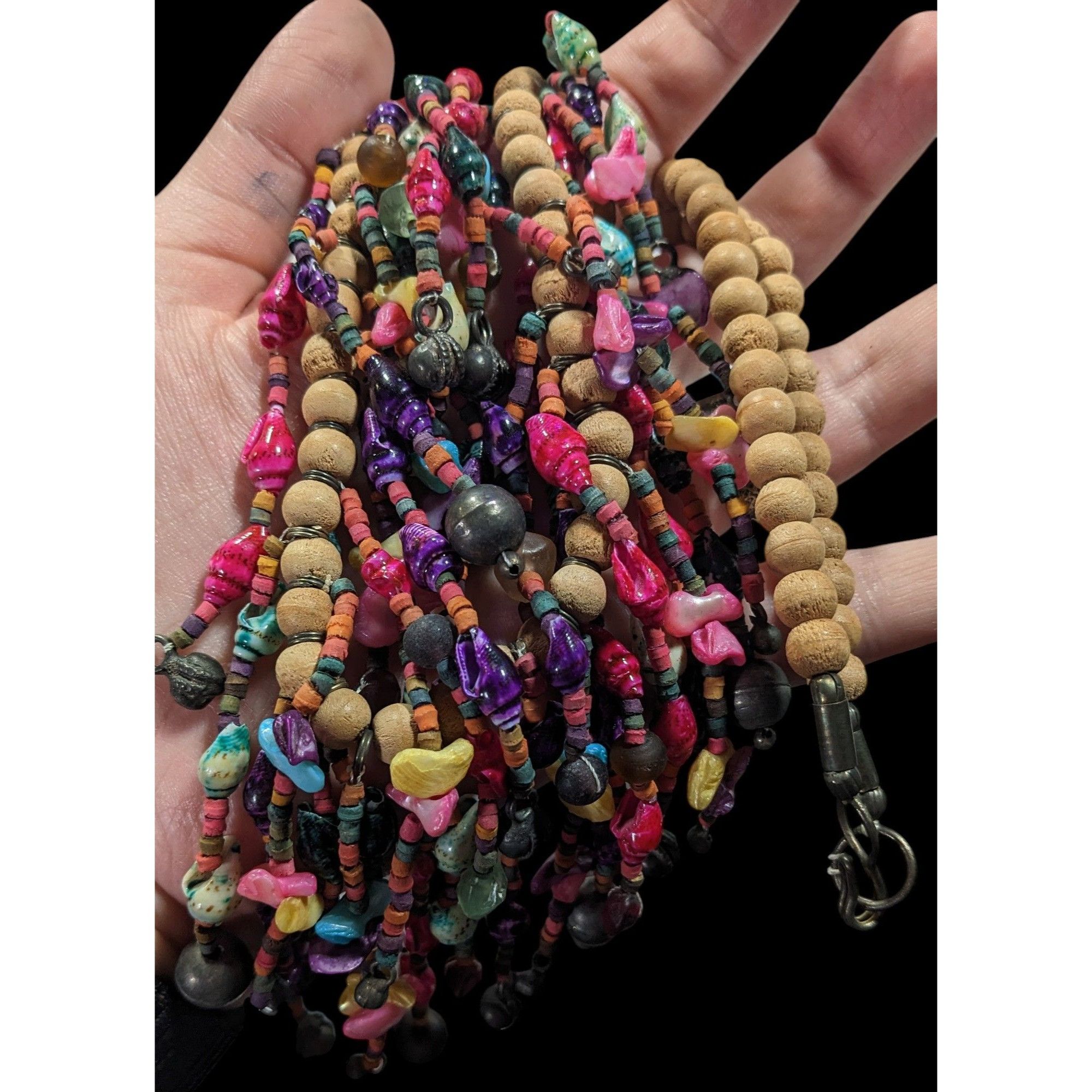 Other Vintage Mermaidcore Rainbow Artisan Crafted Wood And Shell F Size ONE SIZE - 5 Thumbnail