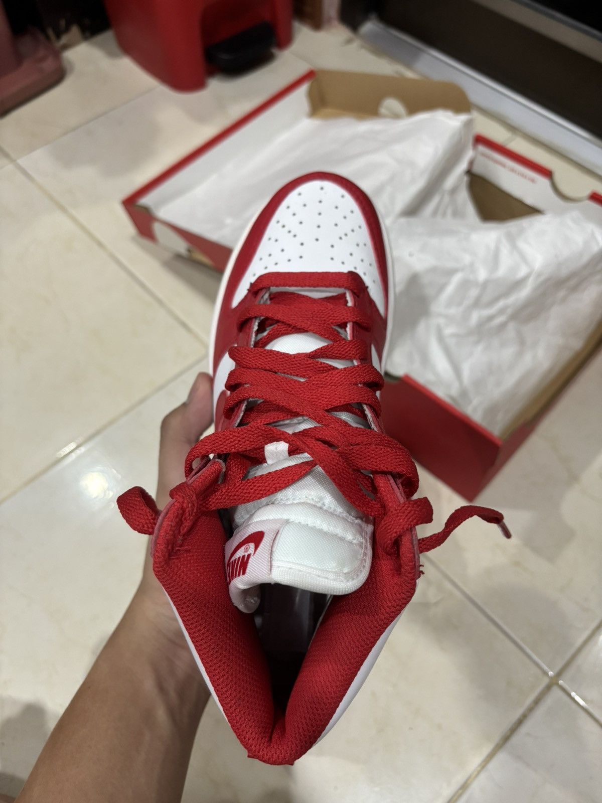 Nike × Other Nike Dunk High University Red Size US 4.5 / IT 34.5 - 8 Thumbnail
