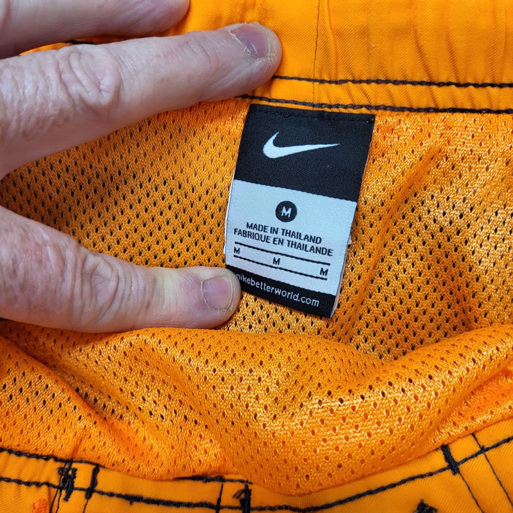 Nike Nike Swim Trunks Mens Size Medium Gray Orange Flames Board Shorts Skater Surfer Preppy Size US 31 - 4 Thumbnail