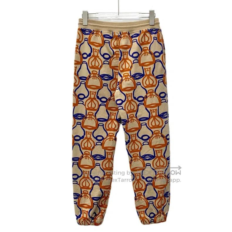 Hermes Hermes Color-block stirrup fantasy print cotton drawstring Size 42" / US 20 - 2 Thumbnail
