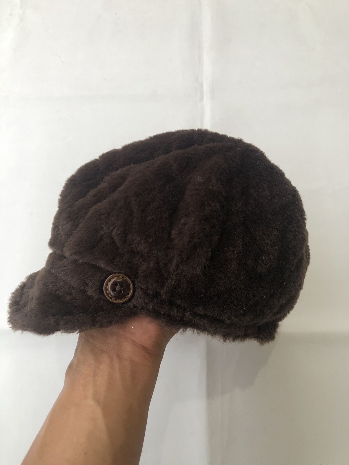 image of Kmrii x Yasuyuki Ishii Japanese Faux Fur Uknown Brand Hat in Brown, Men's