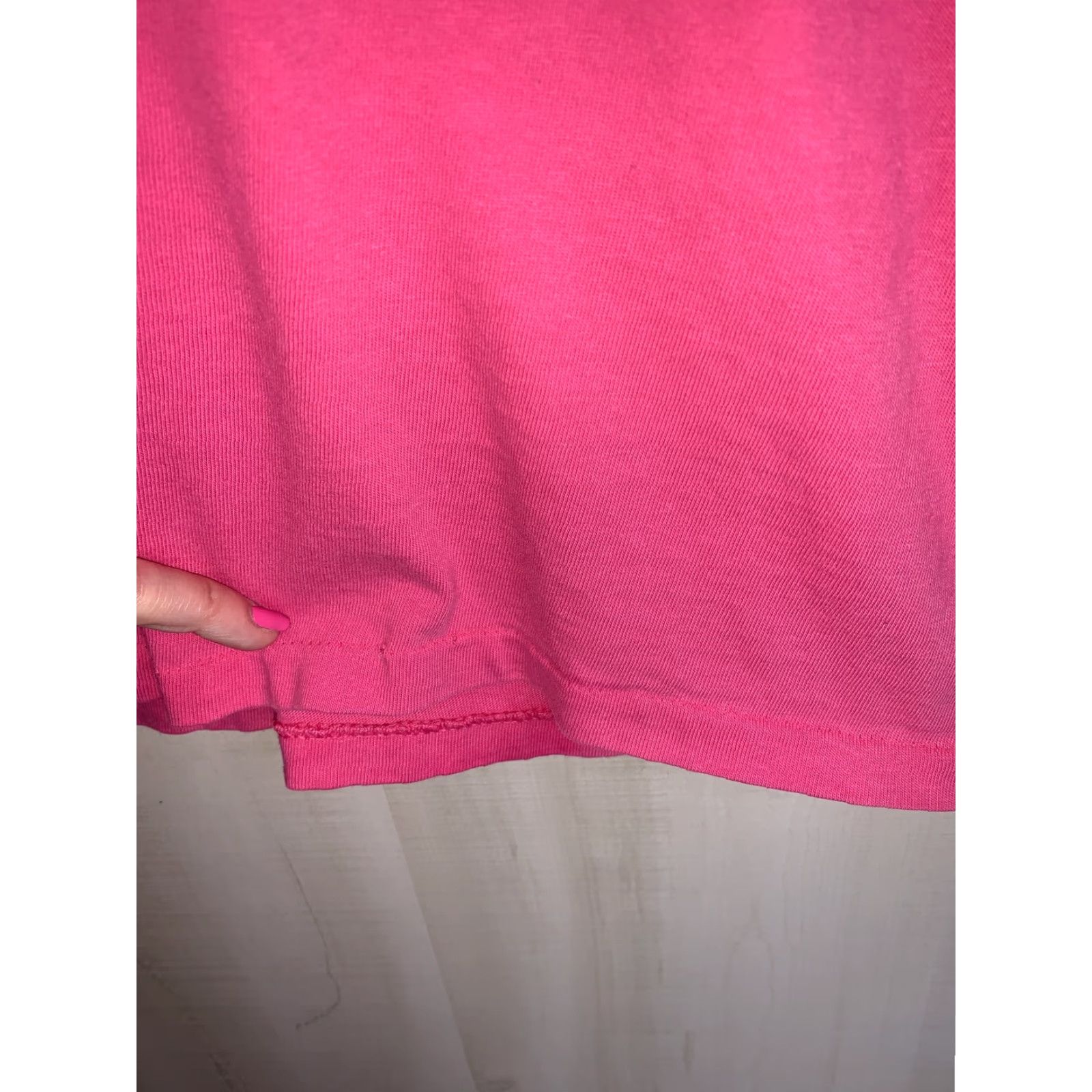 Vintage VINTAGE Oneita Shirt XX Large Pink 90s TYE Dye Logo Embroidered USA Made Short Sleeve Mens Womens Unisex Adults Size US XL / EU 56 / 4 - 5 Thumbnail