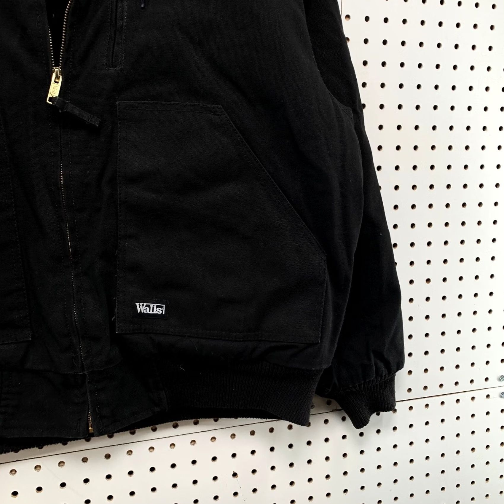 Walls Walls Workwear Canvas Jacket Mens L Black Heavyweight Hooded Insulated Size US L / EU 52-54 / 3 - 7 Thumbnail