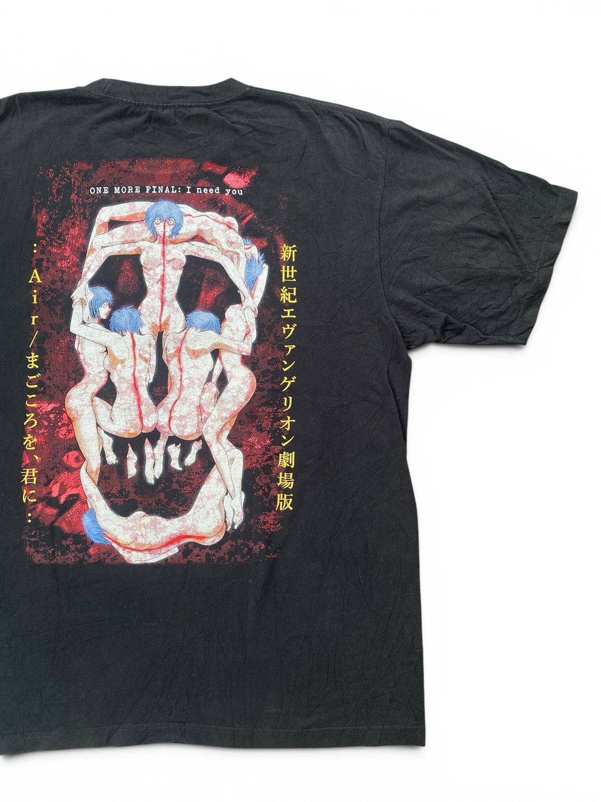 Japanese Brand Neon Genesis Evangelion Graphic T-shirt Black 2XL Anime Tee Size US XXL / EU 58 / 5 - 10 Thumbnail