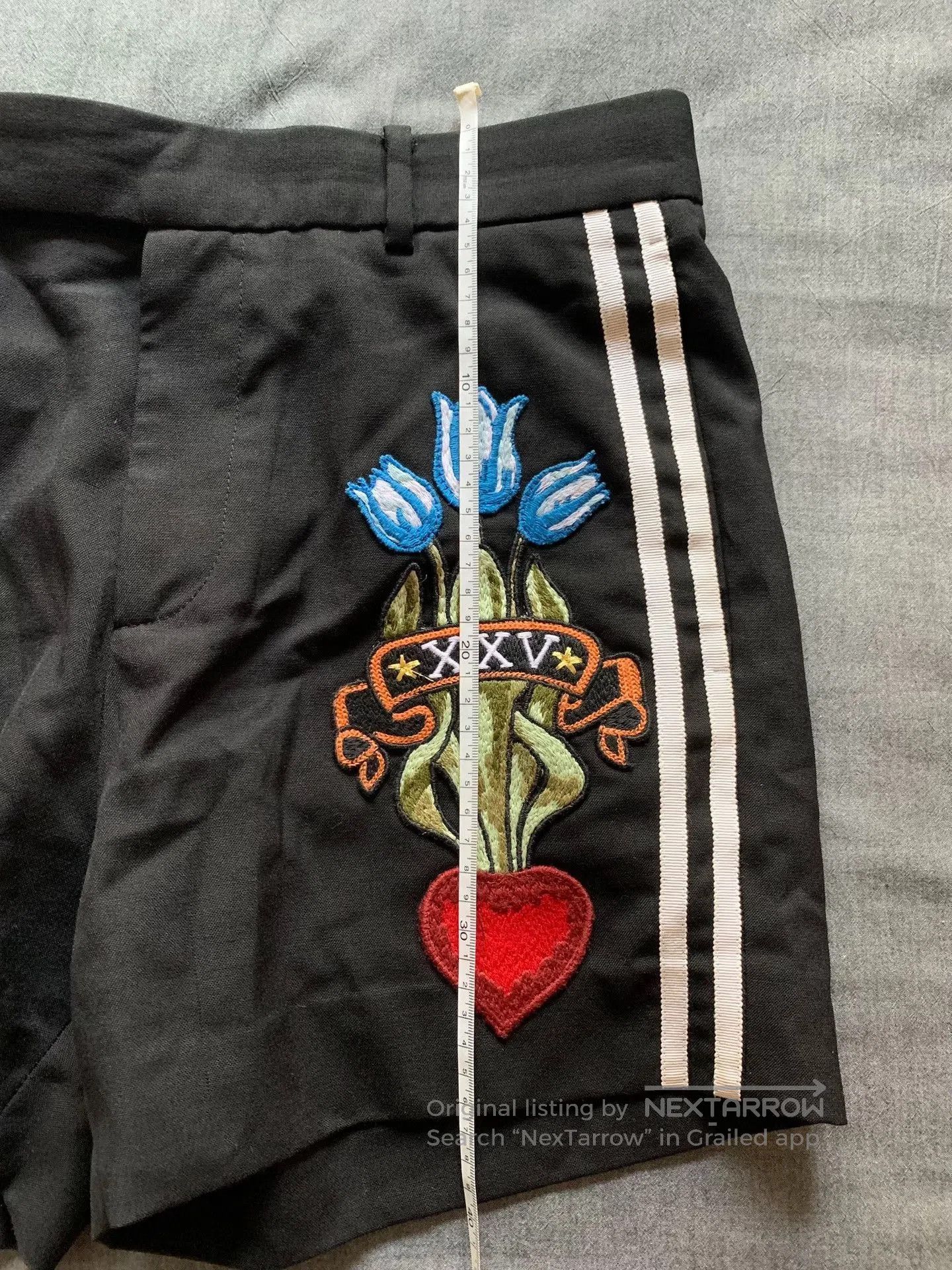 Gucci Gucci Side Stripe Embroidered Floral Shorts. Size US 28 / EU 44 - 9 Thumbnail