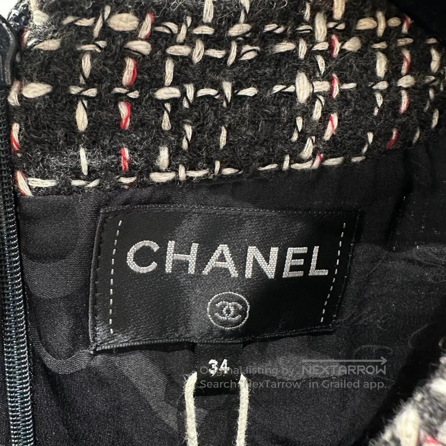 Chanel Chanel feb510 Woven Wool Short-Sleeve Dress. Size XXS / US 00 / IT 34 - 3 Thumbnail